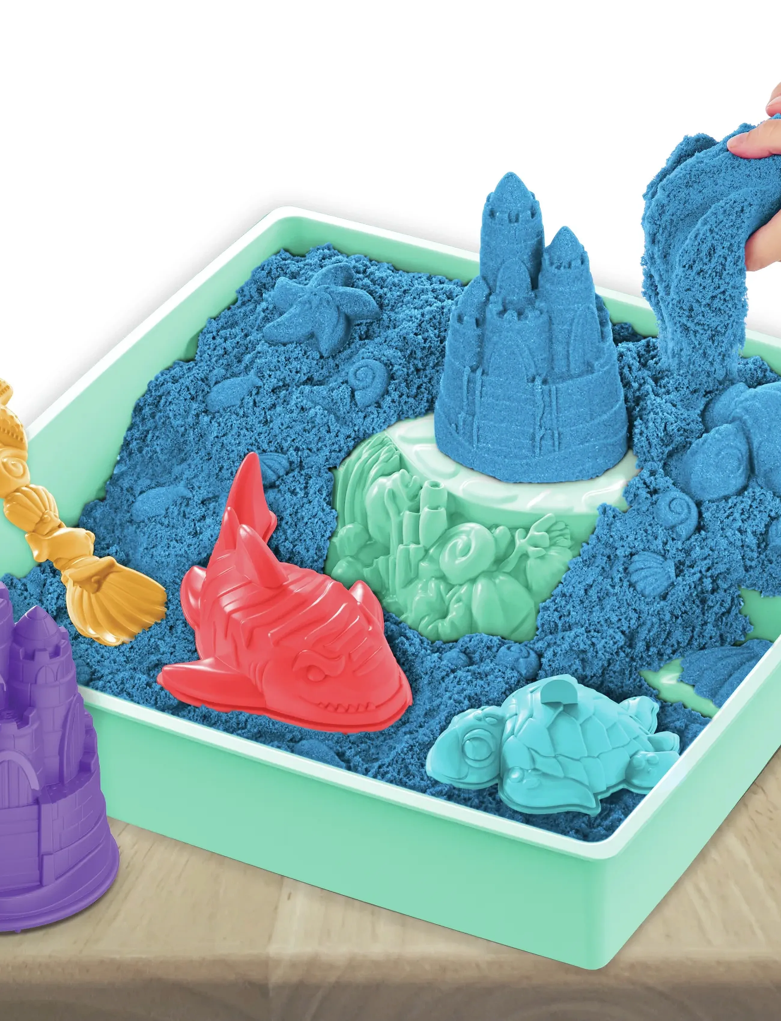 Kinetic Sand - Kinetic Sand Sandbox Set - Blue - modelleringsleire - multi - 4