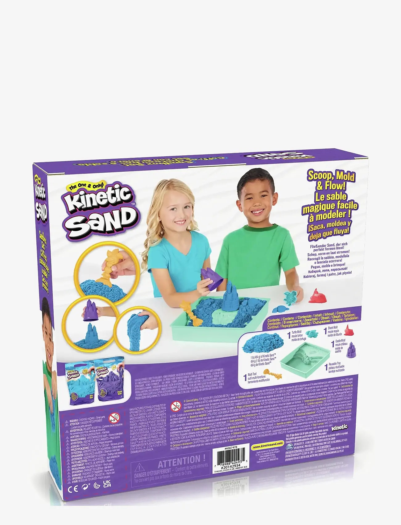 Kinetic Sand - Kinetic Sand Sandbox Set - Blue - leir - multi - 3