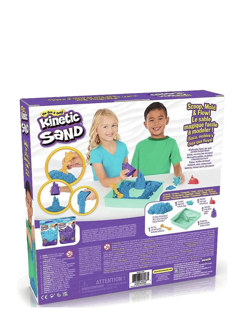 Kinetic Sand - Kinetic Sand Sandbox Set - Blue - leir - multi - 3