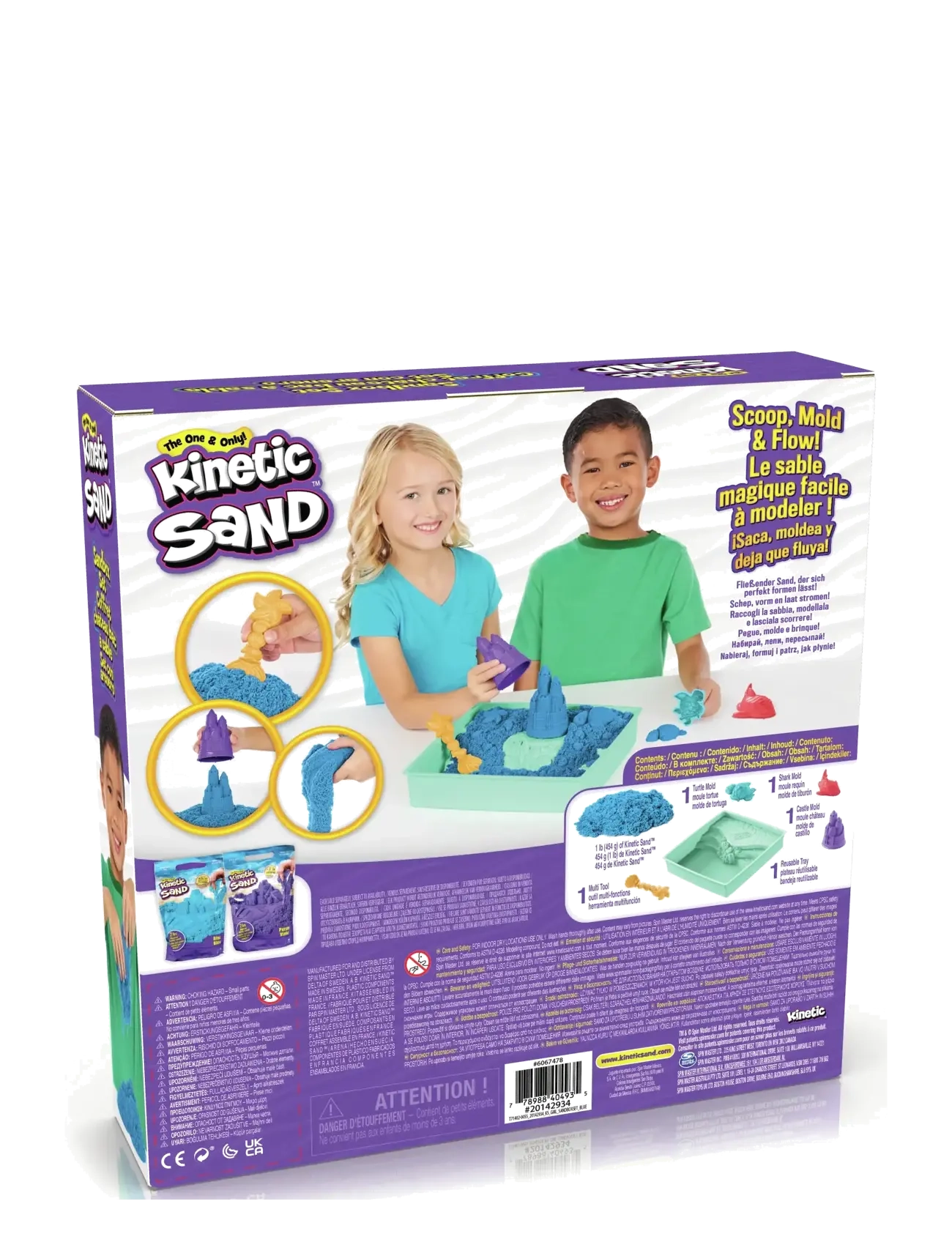 Kinetic Sand - Kinetic Sand Sandbox Set - Blue - modelleringsleire - multi - 3