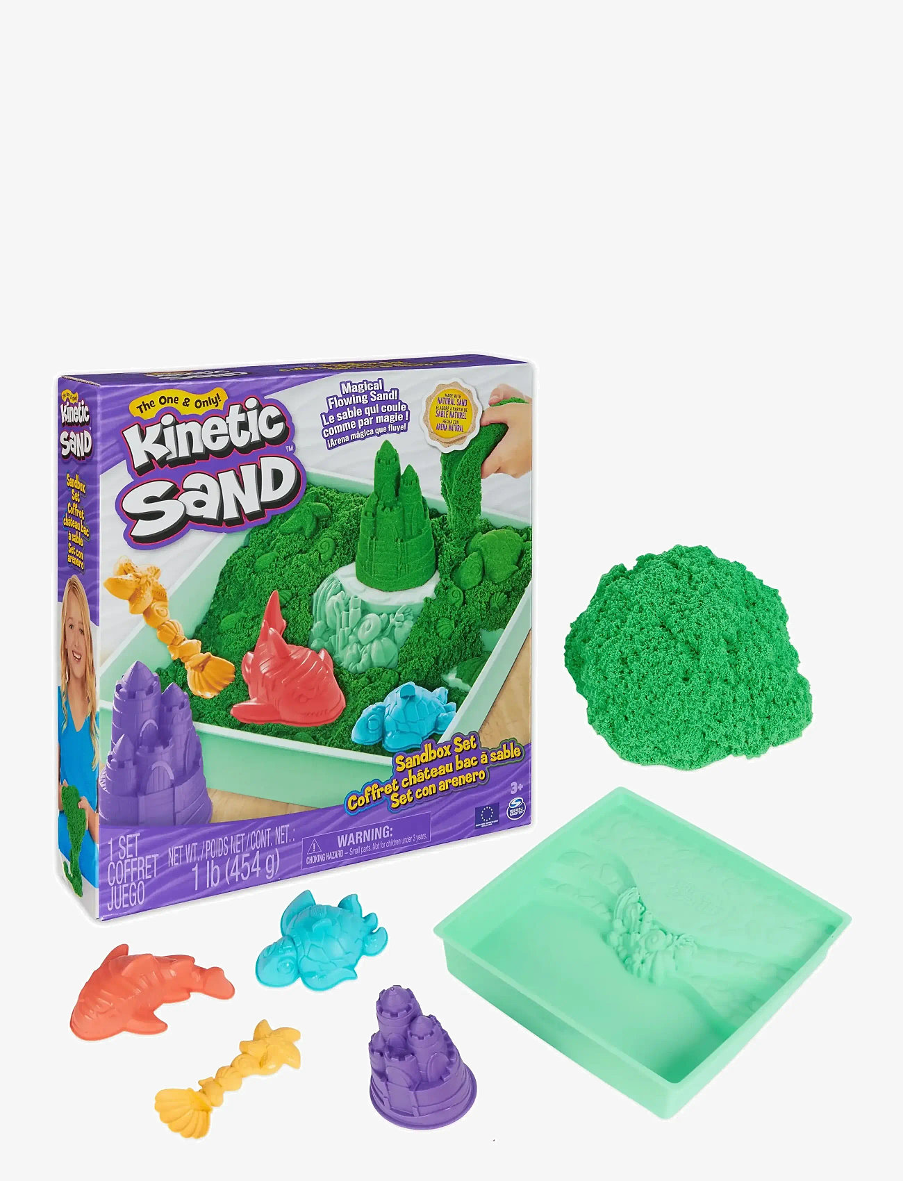 Kinetic Sand - Kinetic Sand Sandbox Set - Green - play dough - multi - 1
