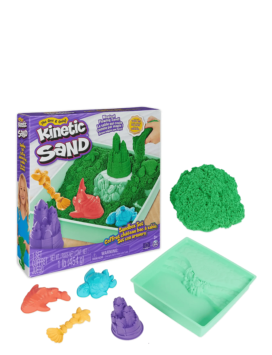 Kinetic Sand - Kinetic Sand Sandbox Set - Green - leklera - multi - 1