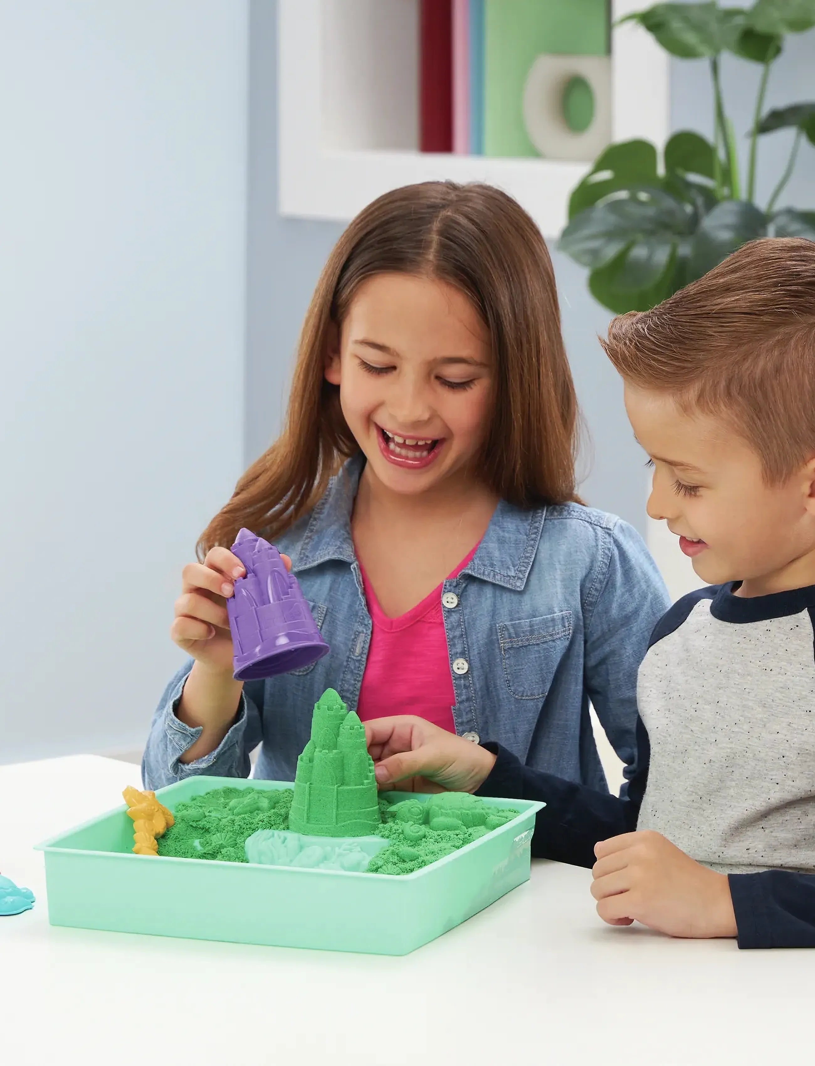 Kinetic Sand Sandbox Set Green, Børn, Craft Sæt, Multi/mønstret, Str: ONE SIZE