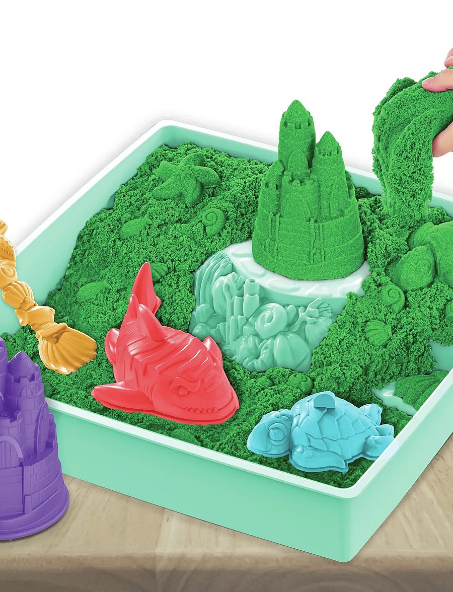 Kinetic Sand - Kinetic Sand Sandbox Set - Green - leklera - multi - 3