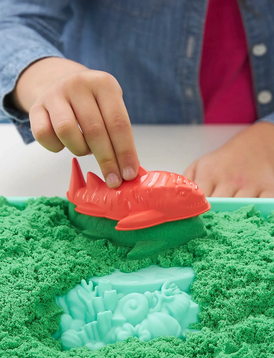 Kinetic Sand - Kinetic Sand Sandbox Set - Green - leklera - multi - 4