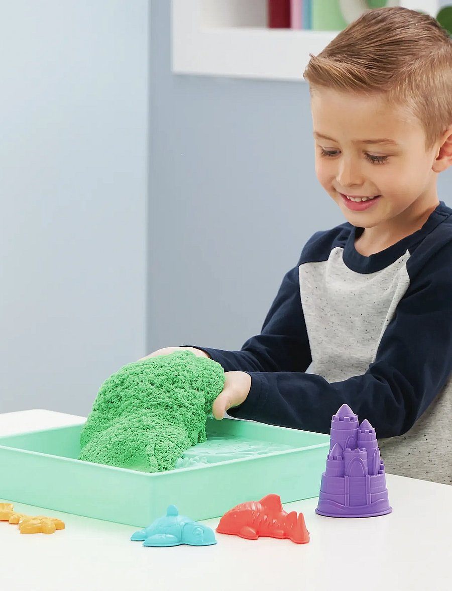 Kinetic Sand - Kinetic Sand Sandbox Set - Green - leklera - multi - 5