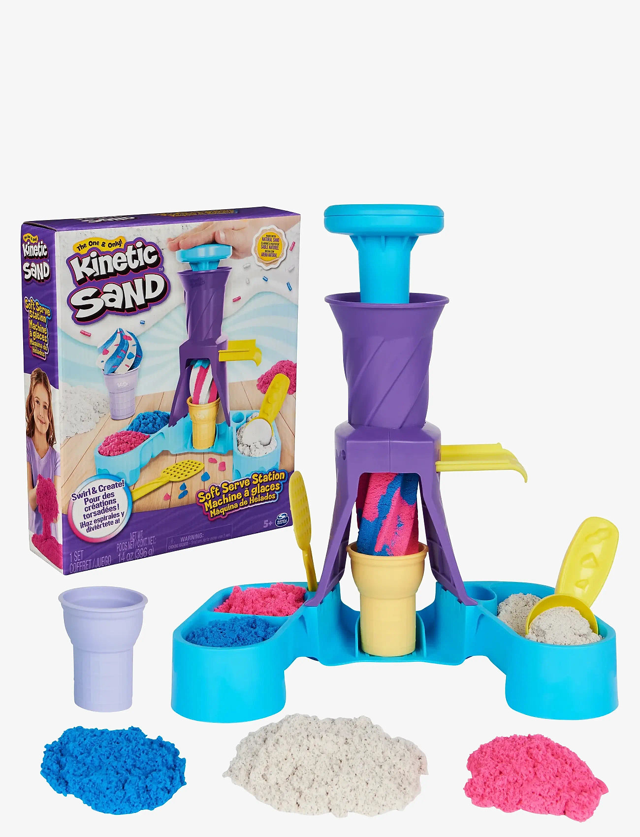 Kinetic Sand - Kinetic Sand Soft Serve Station - modelleringsleire - multi - 1