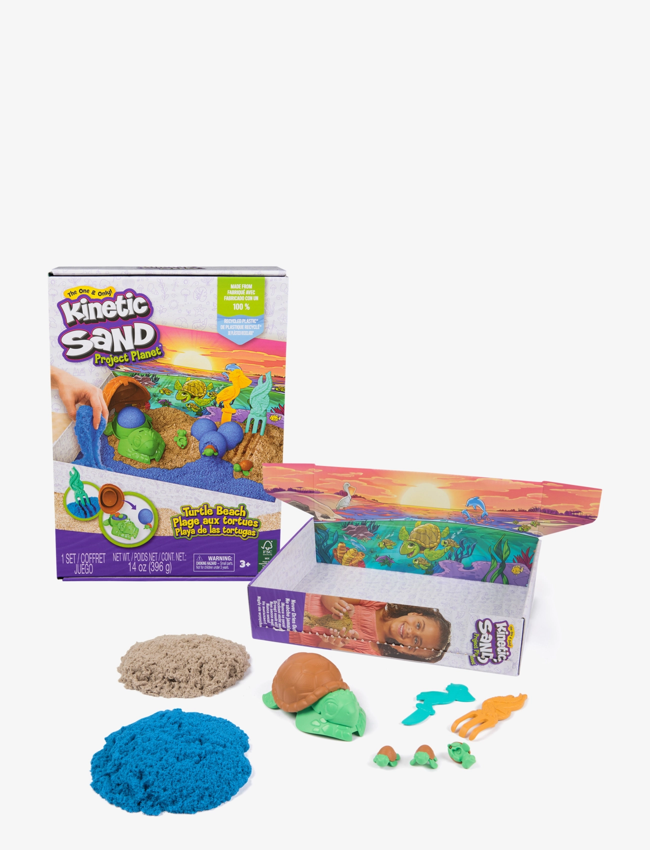 Kinetic Sand Turtle Beach Set, Børn, Craft Sæt, Multi/mønstret, Str: ONE SIZE