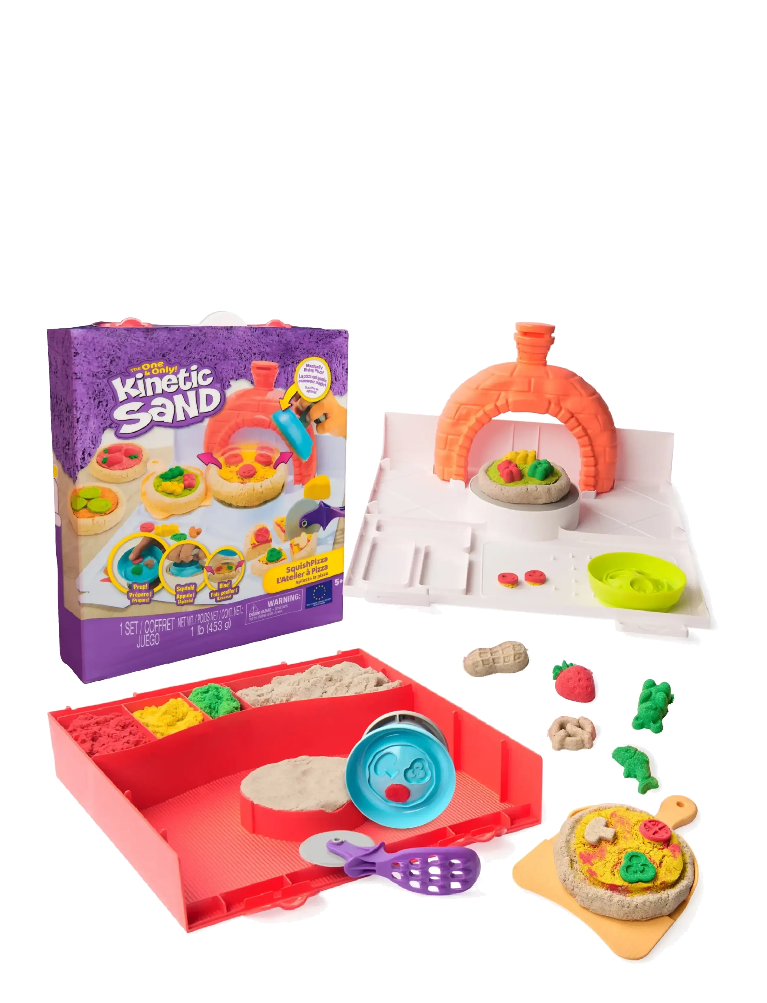 Kinetic Sand Squish Pizza, Børn, Play Dough, Multi/mønstret, Str: ONE SIZE