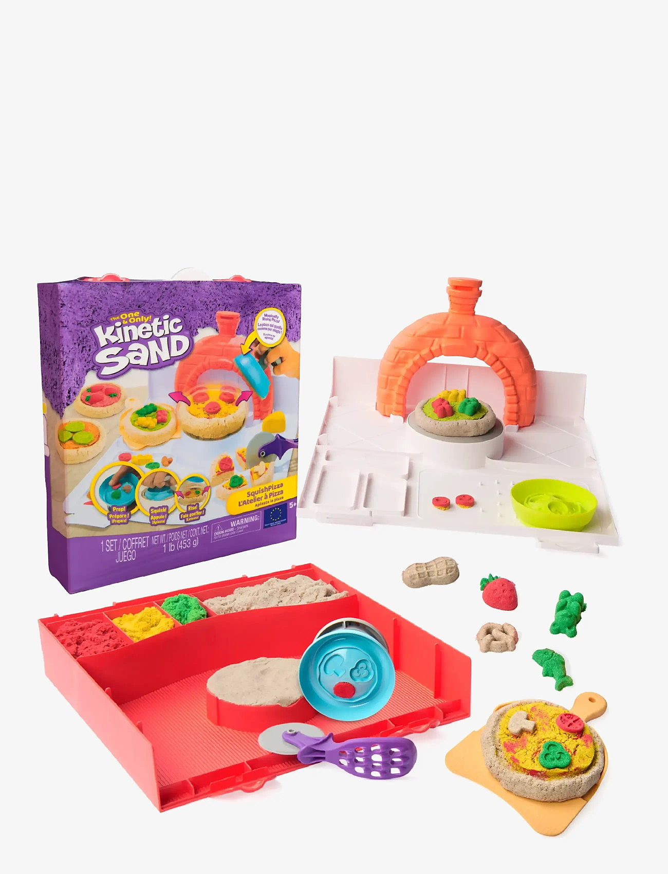 Kinetic Sand - Kinetic Sand Squish Pizza - leklera - muti - 0