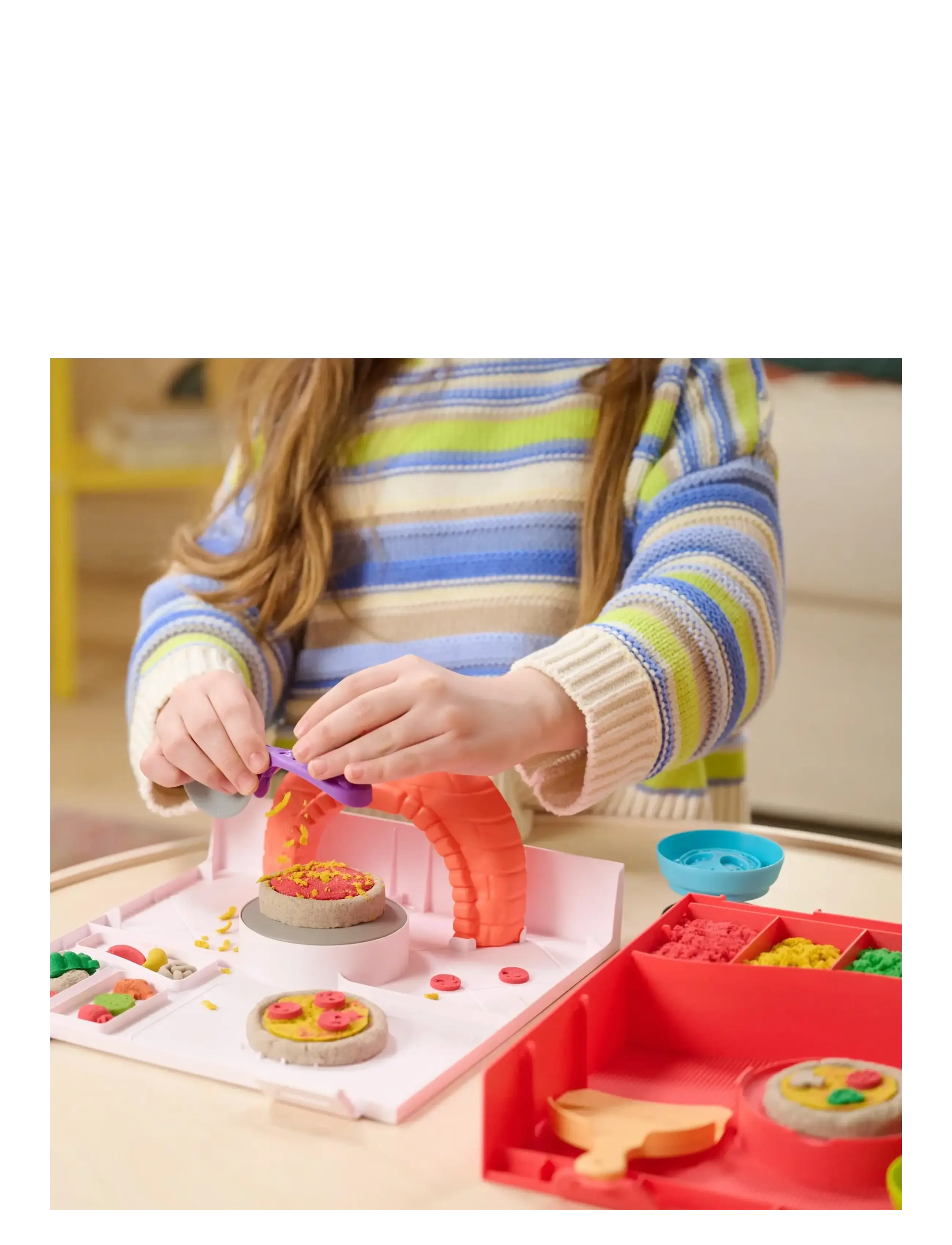 Kinetic Sand - Kinetic Sand Squish Pizza - modelleringsleire - muti - 3