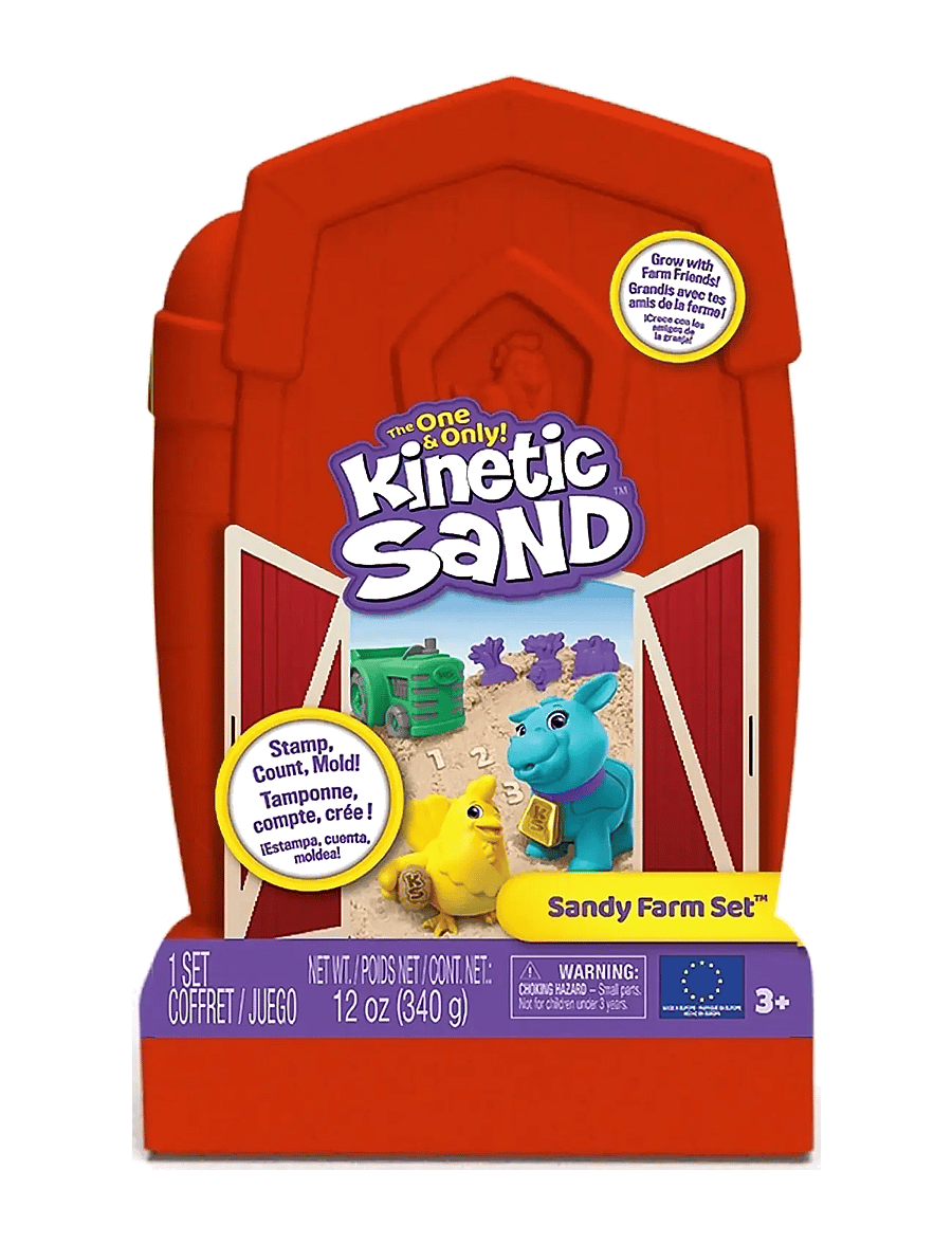 Kinetic Sand - Kinetic Sand Sandy Farm Set - muovailuvahat - muti - 0