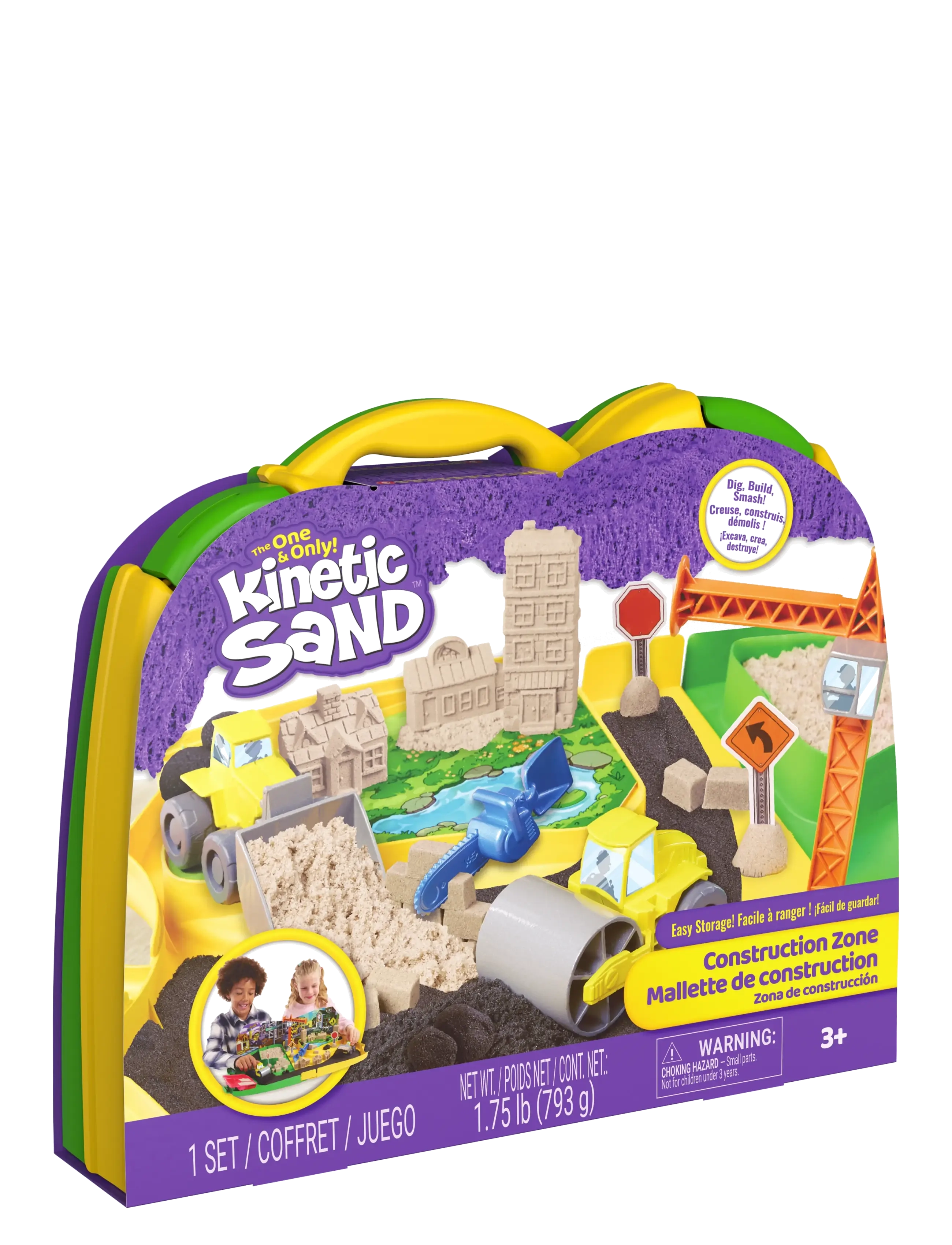 Kinetic Sand - Kinetic Sand Construction Zone - byggesæt - multi - 5
