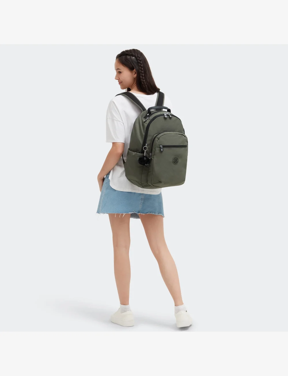 Kipling green backpack online