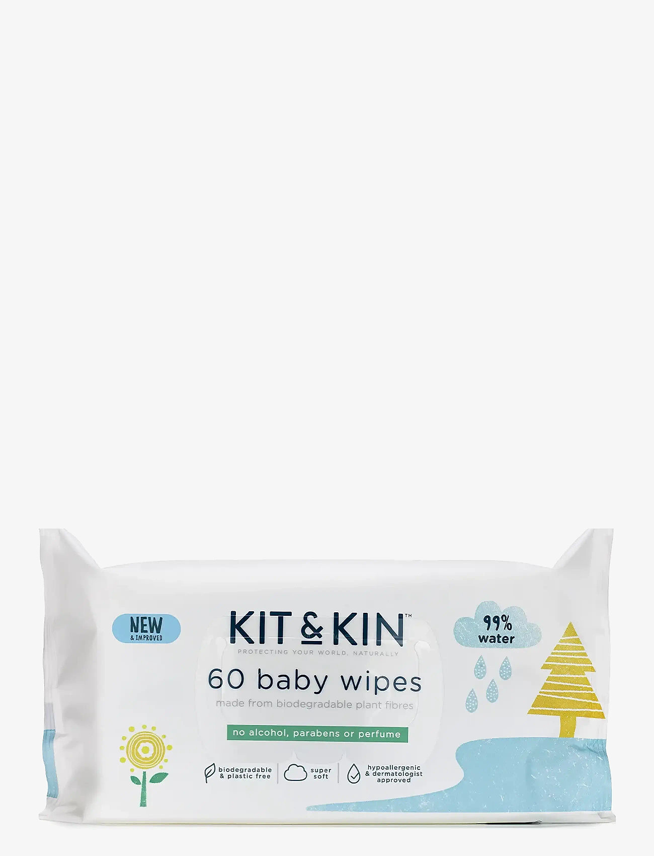 Kit & Kin - Kit & Kin Baby Wipes 60-p - babyvård - white - 1
