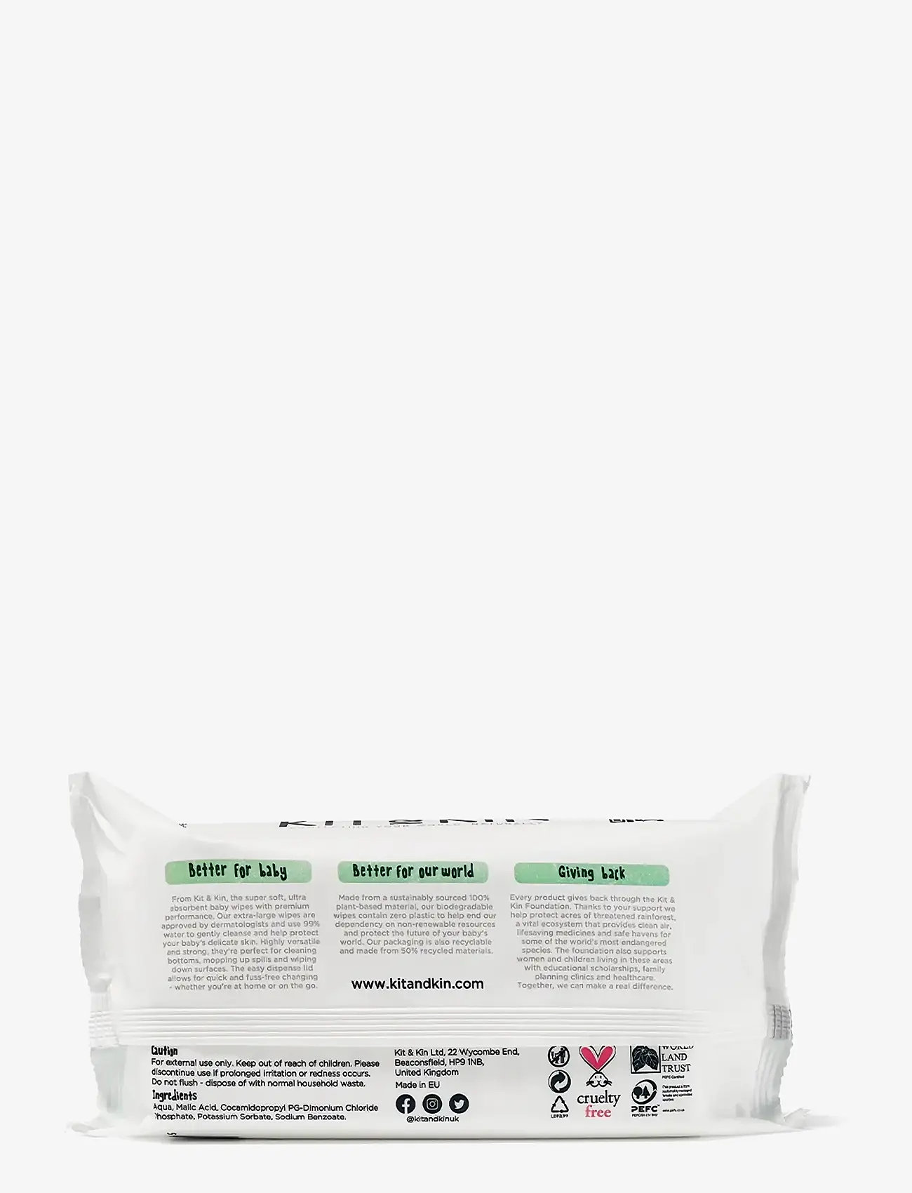 Kit & Kin - Kit & Kin Baby Wipes 60-p - våtservetter - white - 2