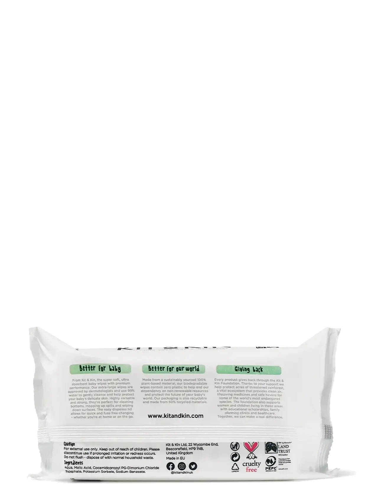Kit & Kin - Kit & Kin Baby Wipes 60-p - våtservetter - white - 2