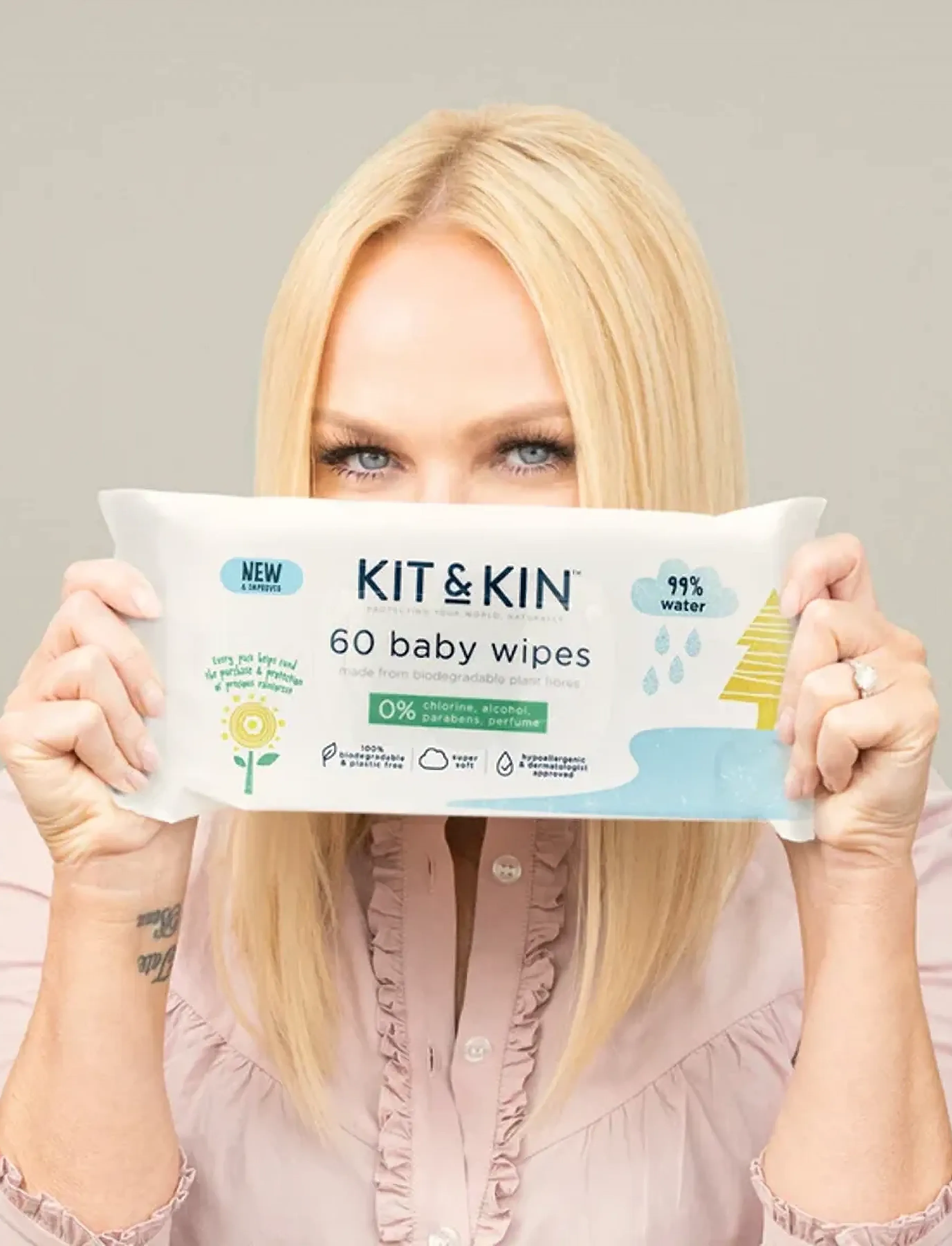 Kit & Kin - Kit & Kin Baby Wipes 60-p - våtservetter - white - 4