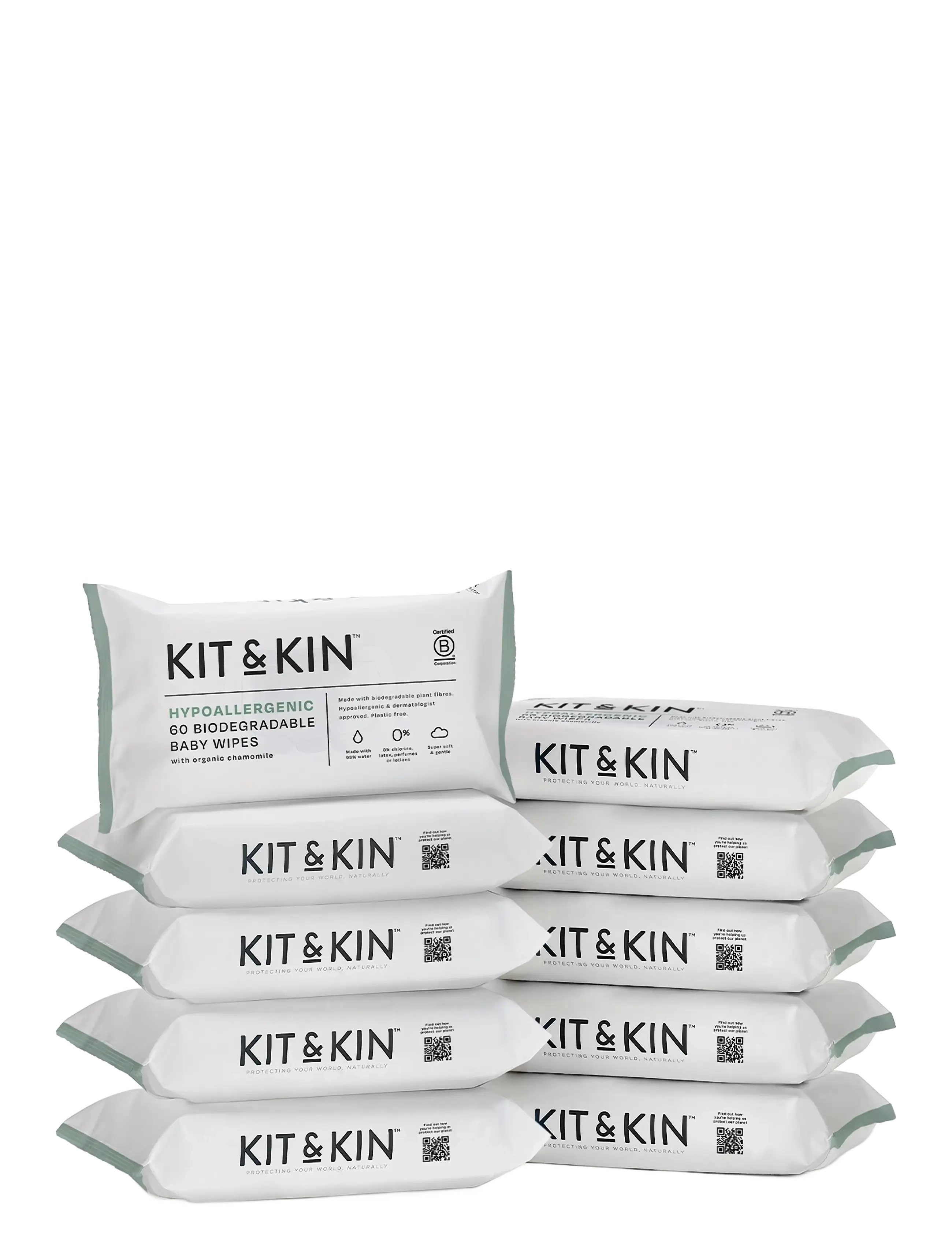 Kit & Kin Baby Wipes 10x60 - Vauvanhoito - WHITE / white