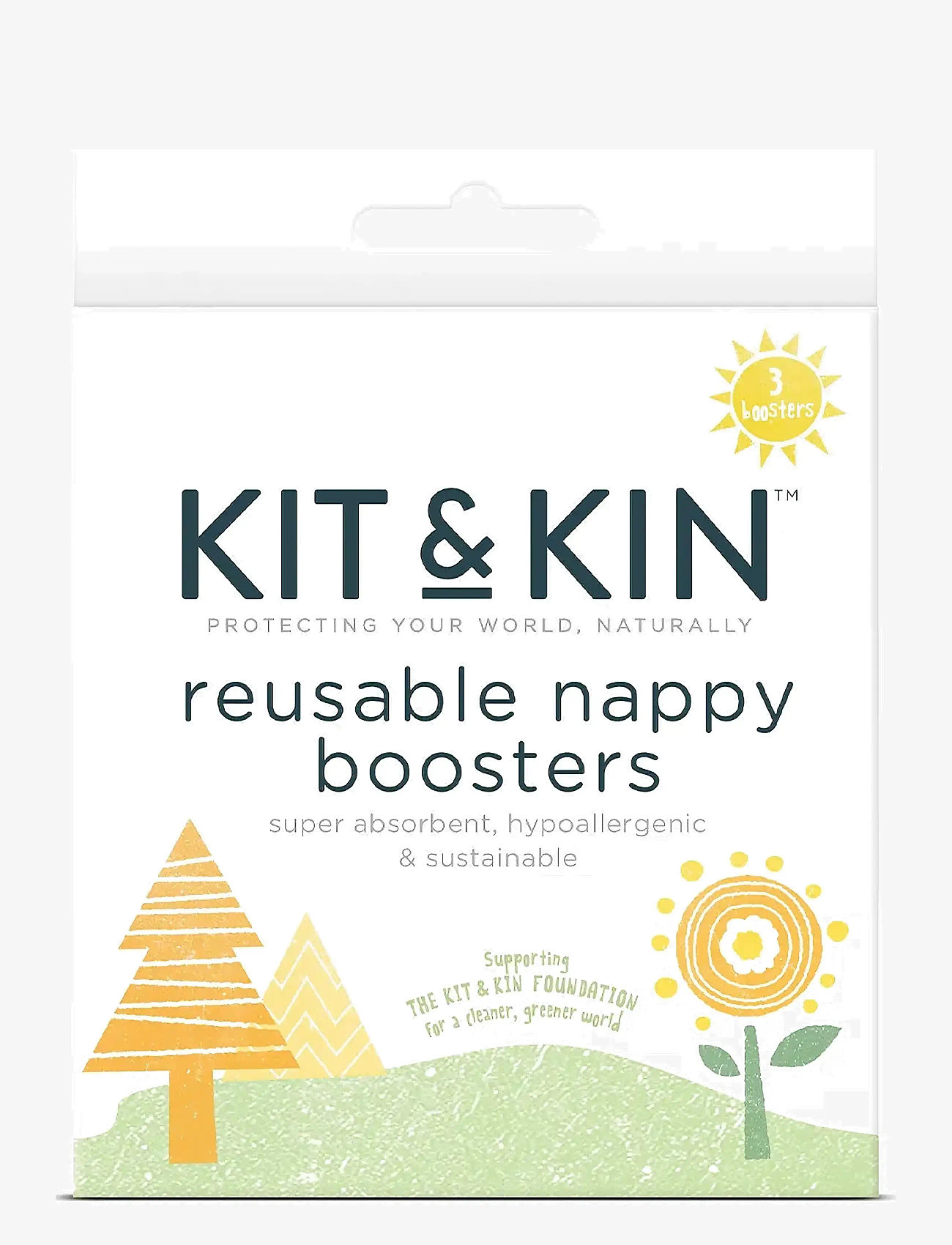 Kit & Kin - Reusable Plant Based Boosters 3-p - babypleje - white - 0