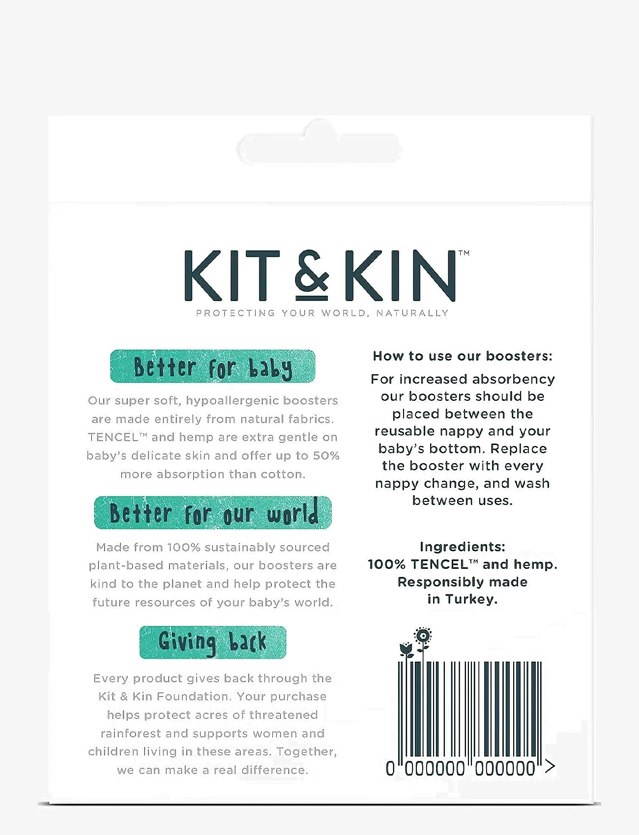 Kit & Kin - Reusable Plant Based Boosters 3-p - babypleje - white - 1