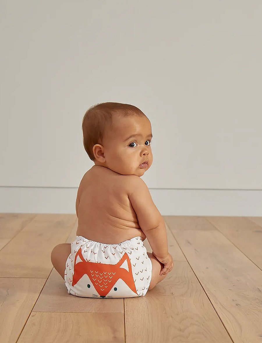 Kit & Kin - Reusable Nappy - blöjor - white - 0