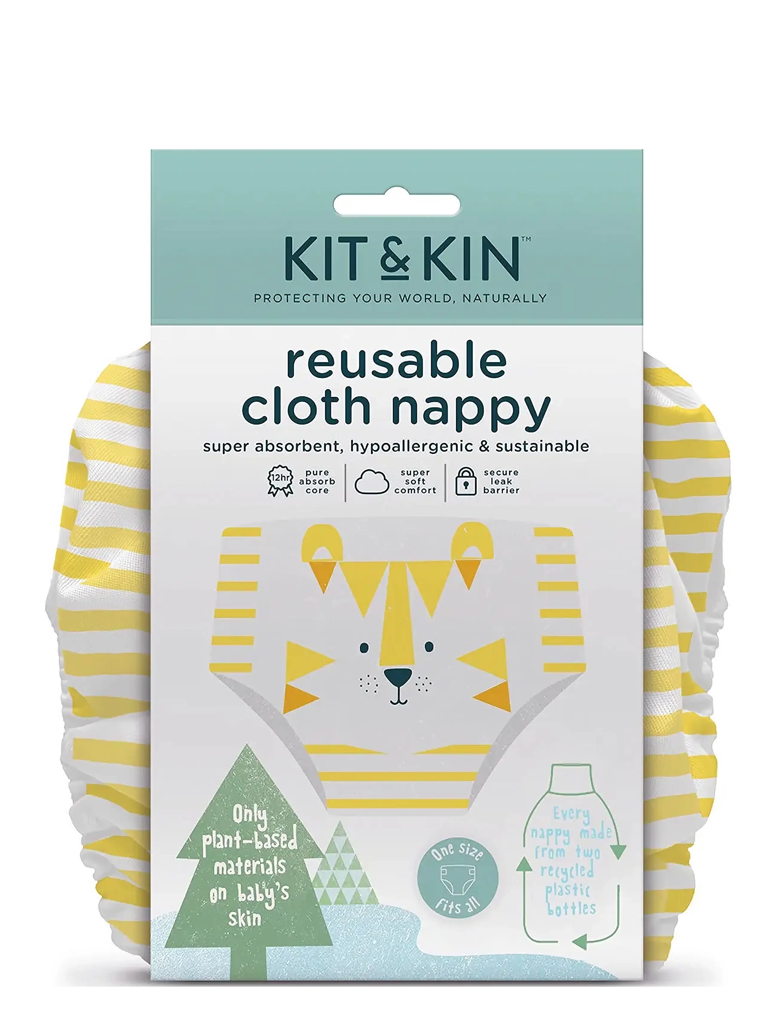 Kit & Kin - Reusable Nappy - blöjor - white - 2