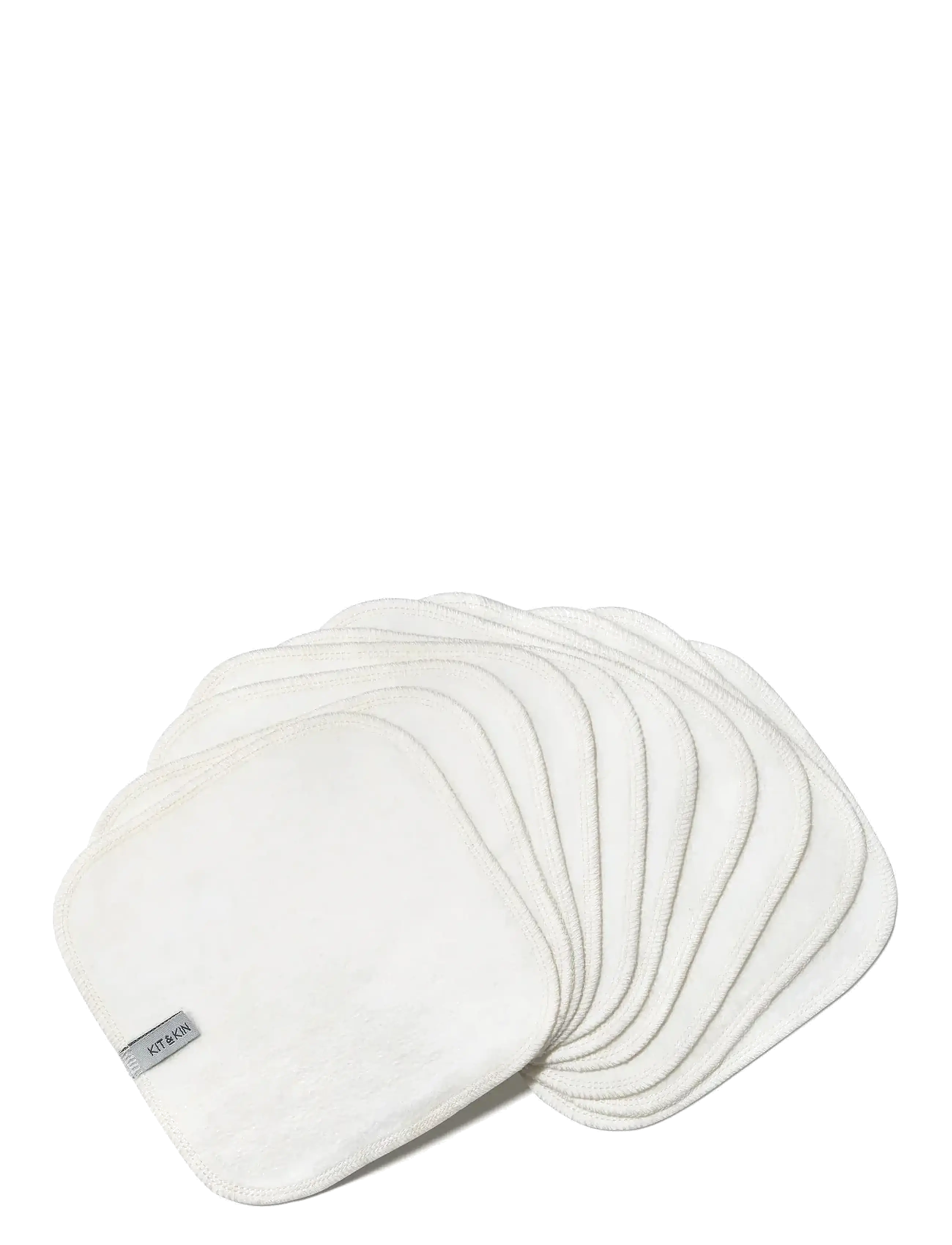 Kit & Kin - Reusable Baby Wipes 10-p - våtservetter - white - 1