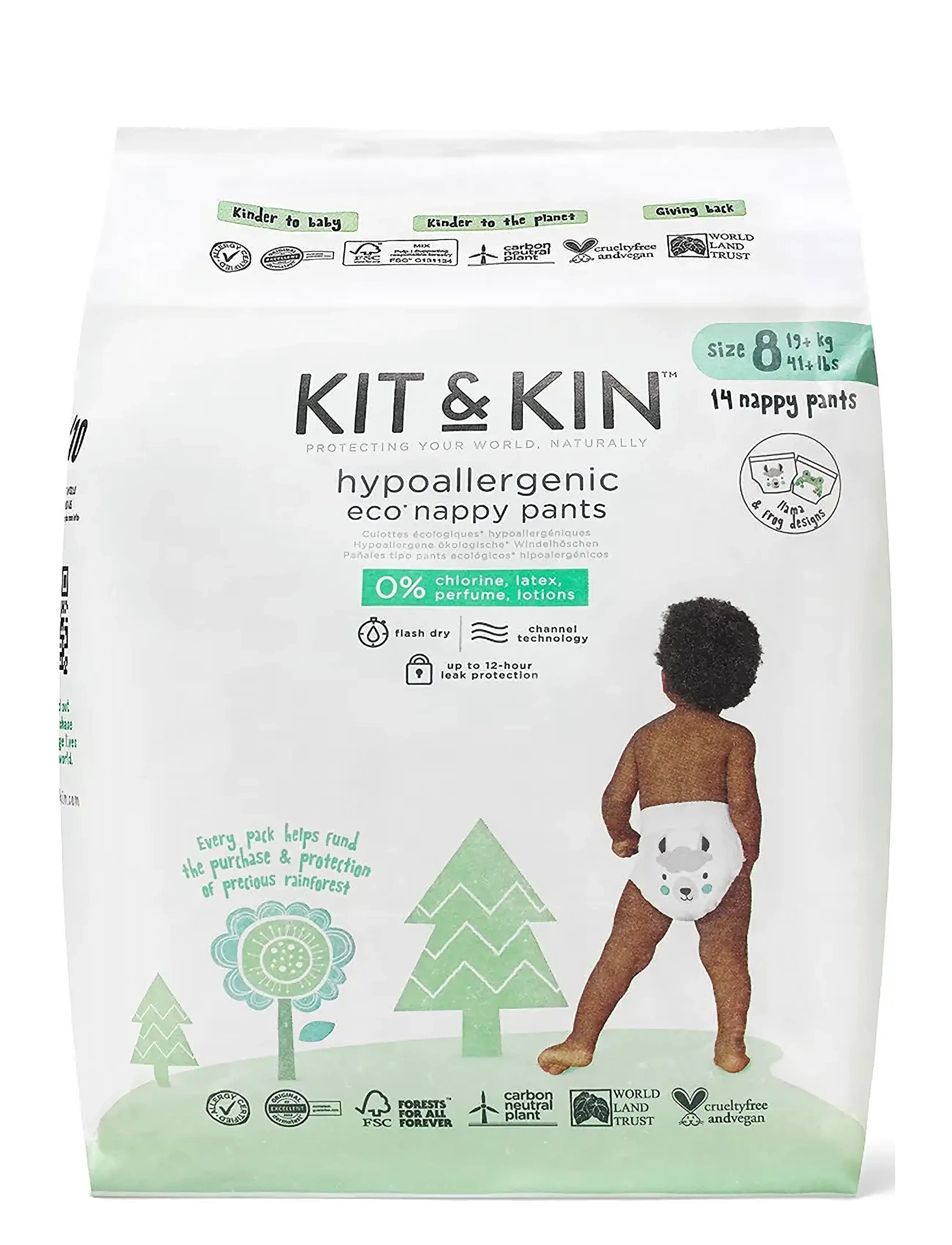 Kit & Kin - Eco Nappy Pants - vaipat - white - 2