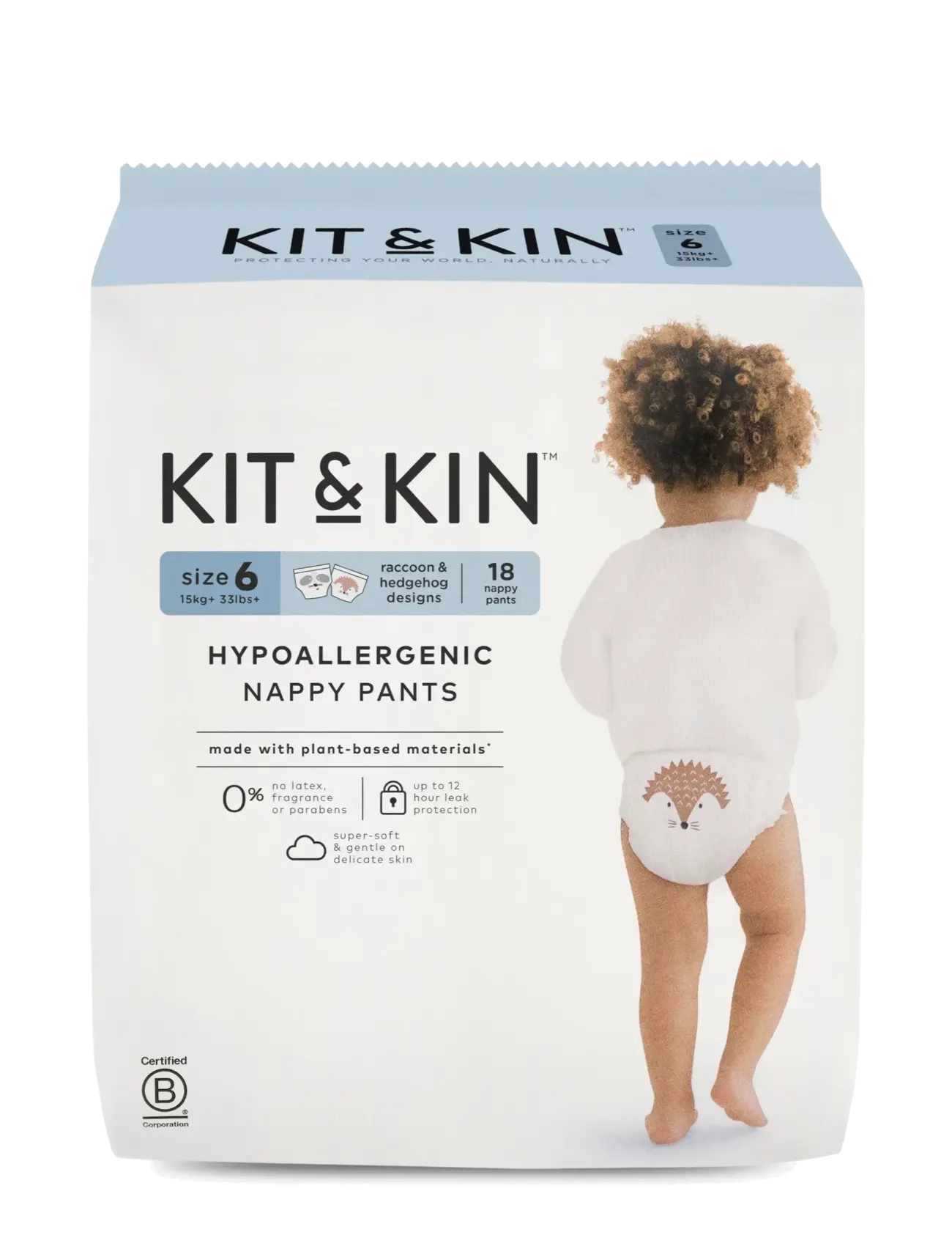 Kit & Kin - Hypoallergenic Nappy Pants - blöjor - white - 2