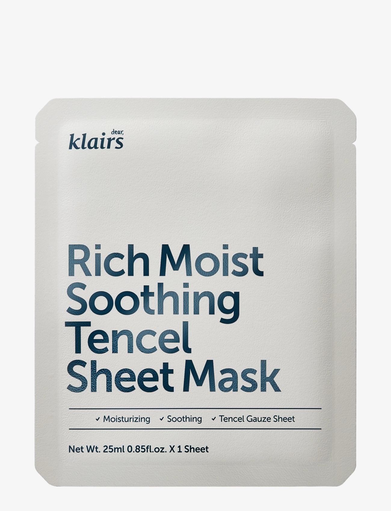 Klairs Rich Moist Soothing Tencel Sheet Mask, Sheetmaske, Nude, Str: 25 ml
