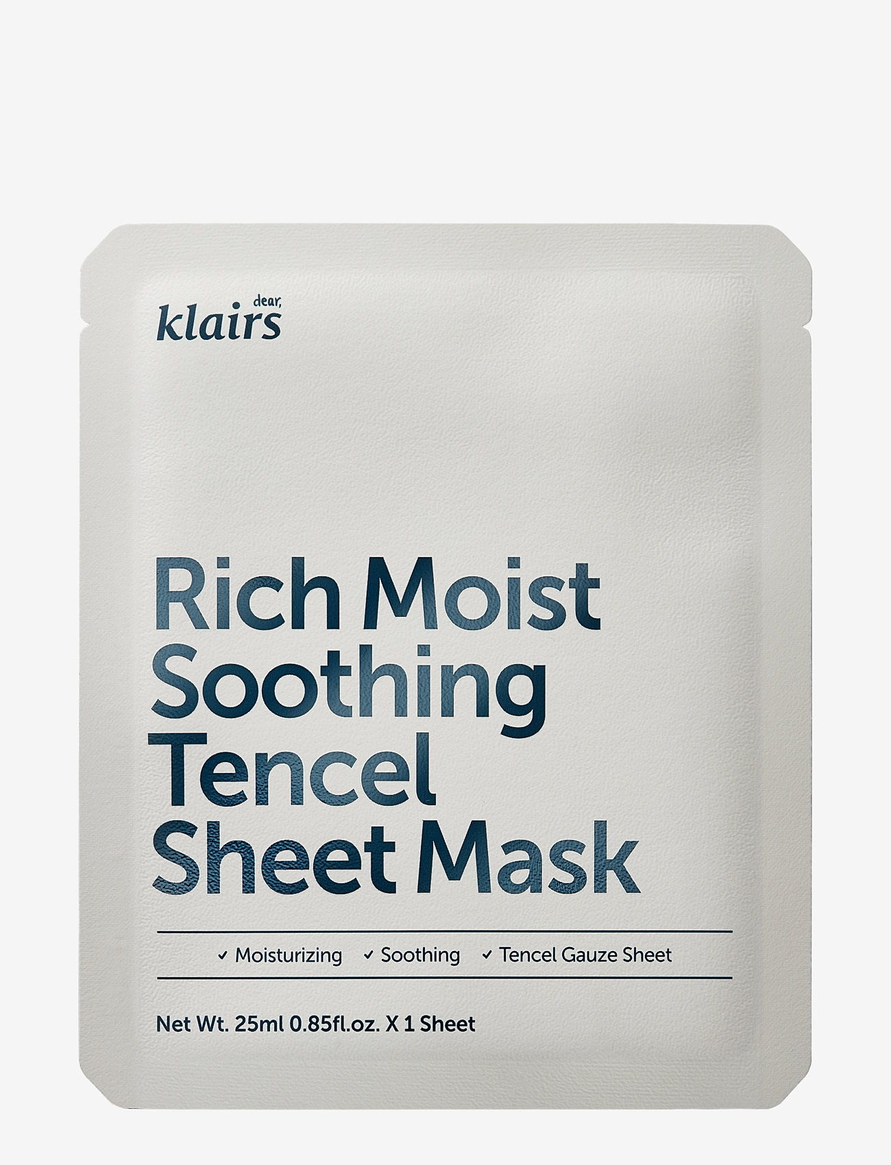 Klairs - Rich Moist Soothing Tencel Sheet Mask - hudvård - white - 0