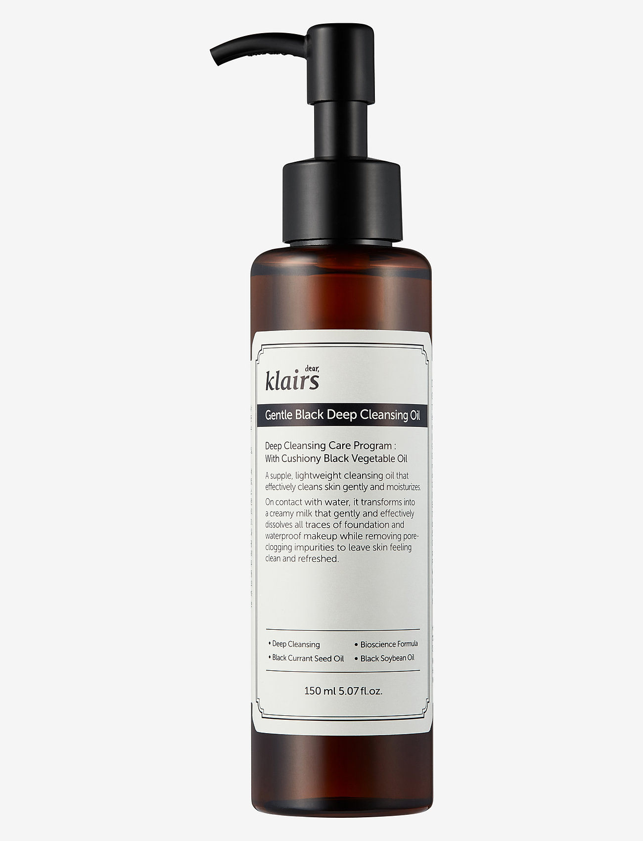 Klairs - Gentle Black Deep Cleansing Oil - rengöringsolja - white - 1