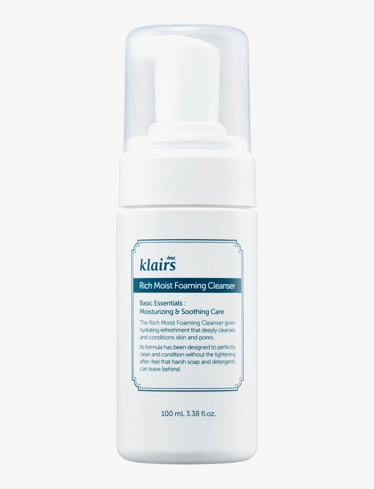 Klairs Rich Moist Foaming Cleanser, Ansigtsvask & Rensemiddel, Nude, Str: 100 ml