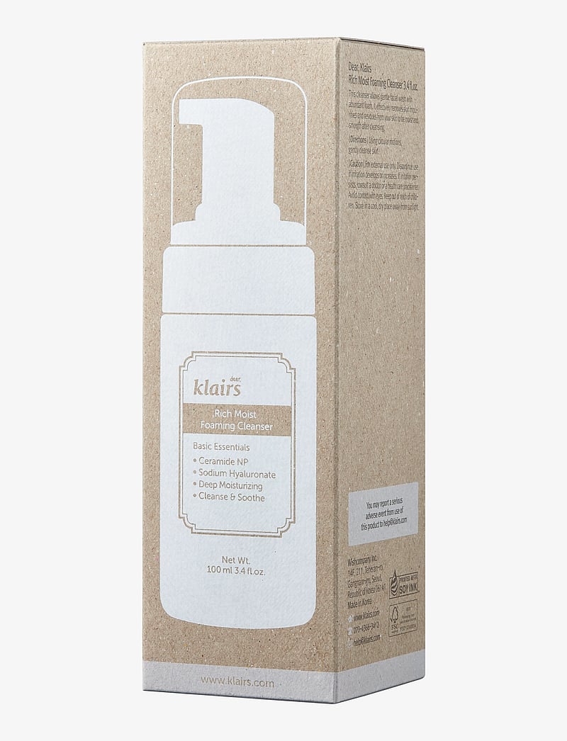 Klairs - Rich Moist Foaming Cleanser - puhastusvahud - white - 2