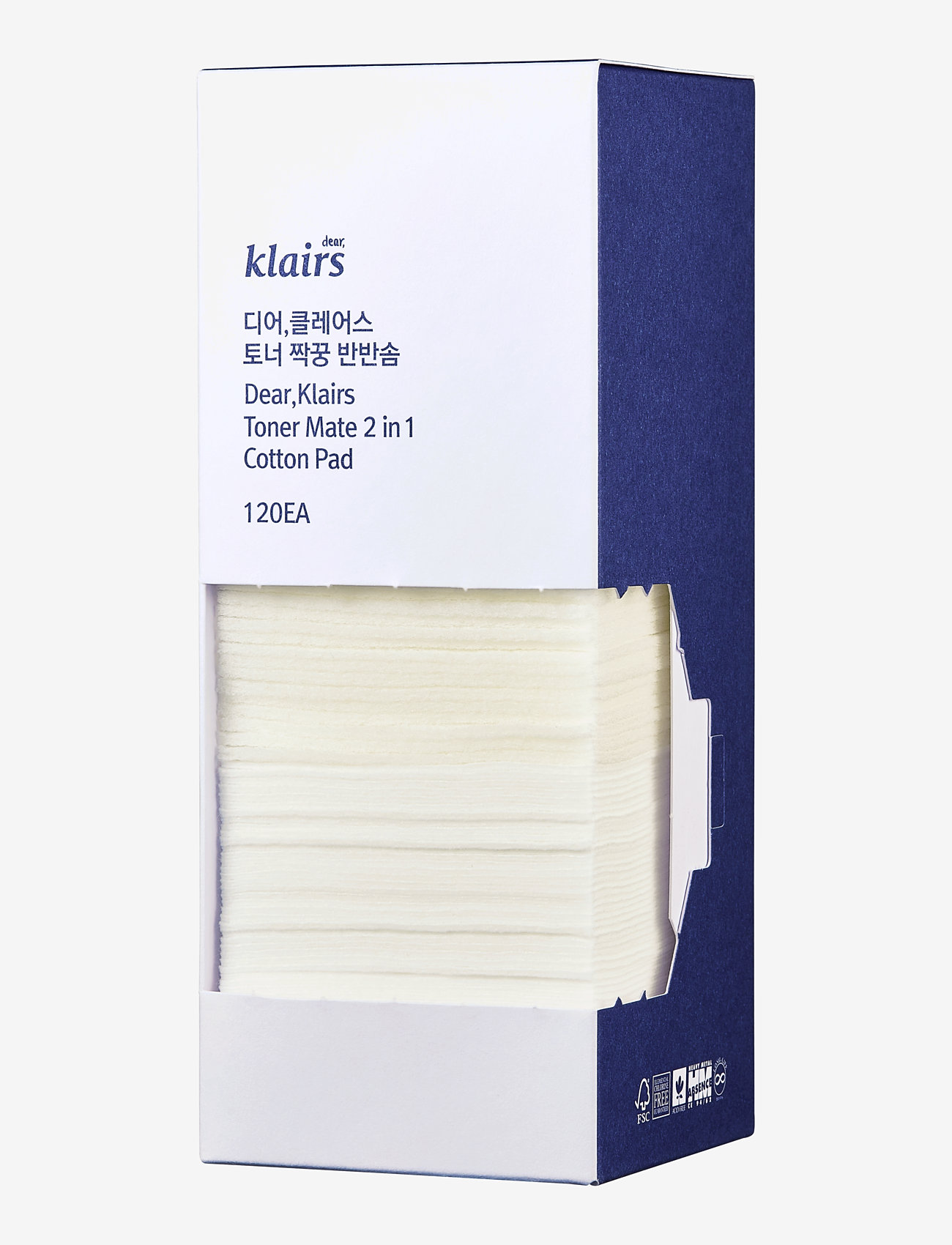 Klairs - Toner Mate 2 in 1 Cotton Pad - toner pads - white - 0