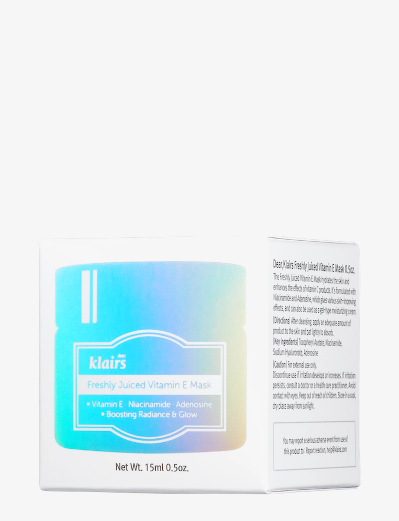 Klairs - Freshly Juiced Vitamin E Mask Mini - detox masker - white - 1