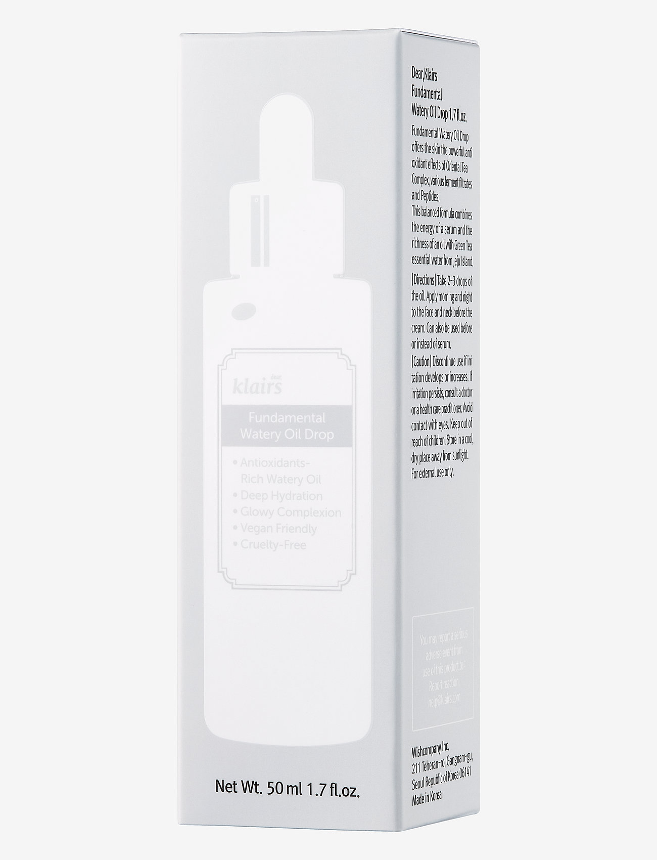 Klairs - Fundamental watery oil drop - serum og olíur - white - 2