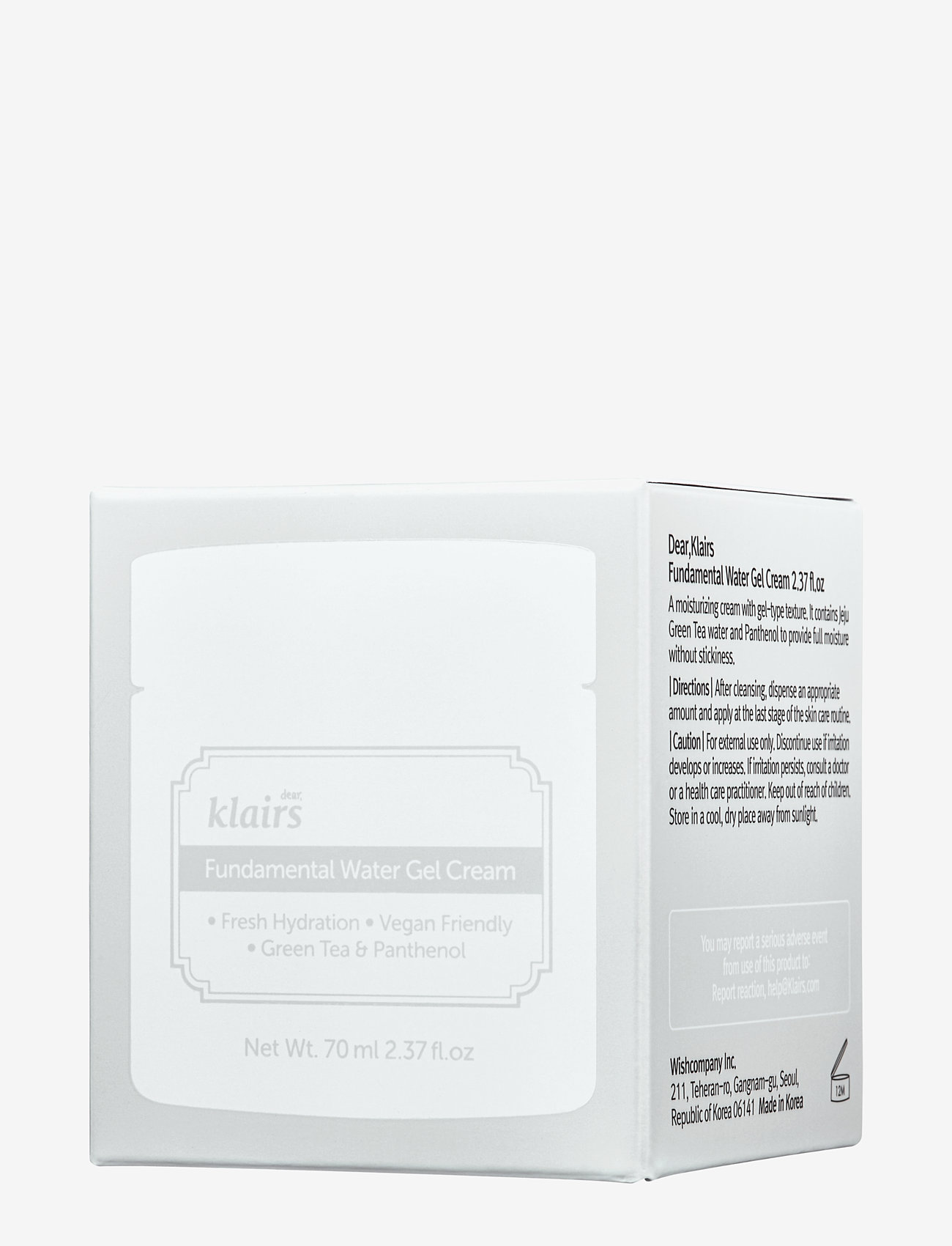 Klairs - Fundamental Water Gel Cream - day cream - white - 2