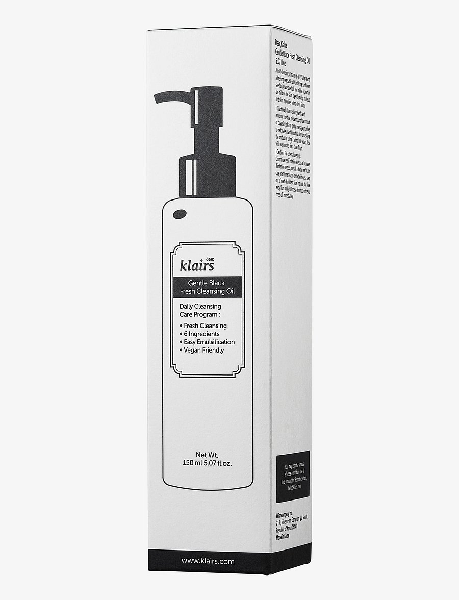 Klairs - Gentle Black Fresh Cleansing Oil Full Size - puhastavad õlid - white - 2