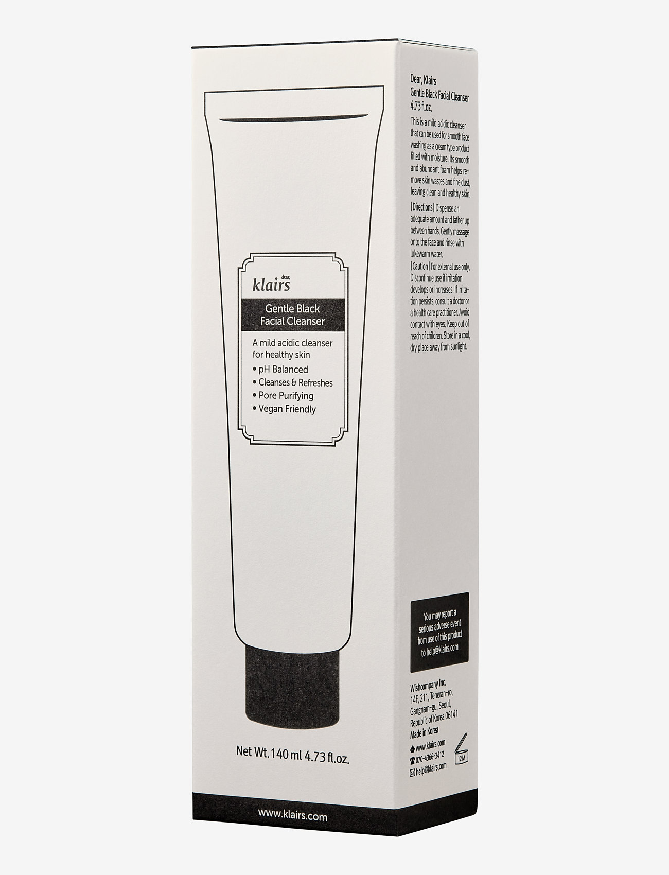 Klairs - Gentle Black Facial Cleanser Full Size - Ādas kopšana - white - 2