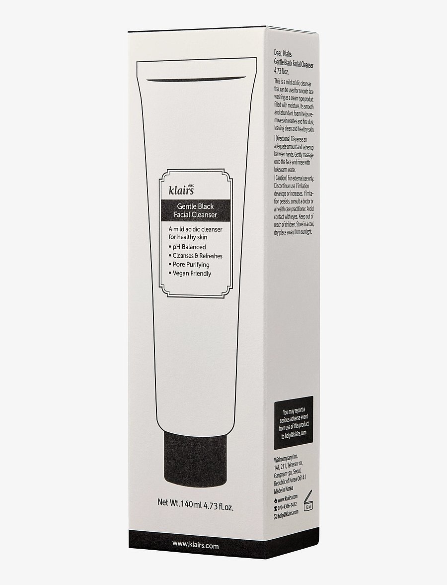 Klairs - Gentle Black Facial Cleanser Full Size - nahahooldus - white - 2