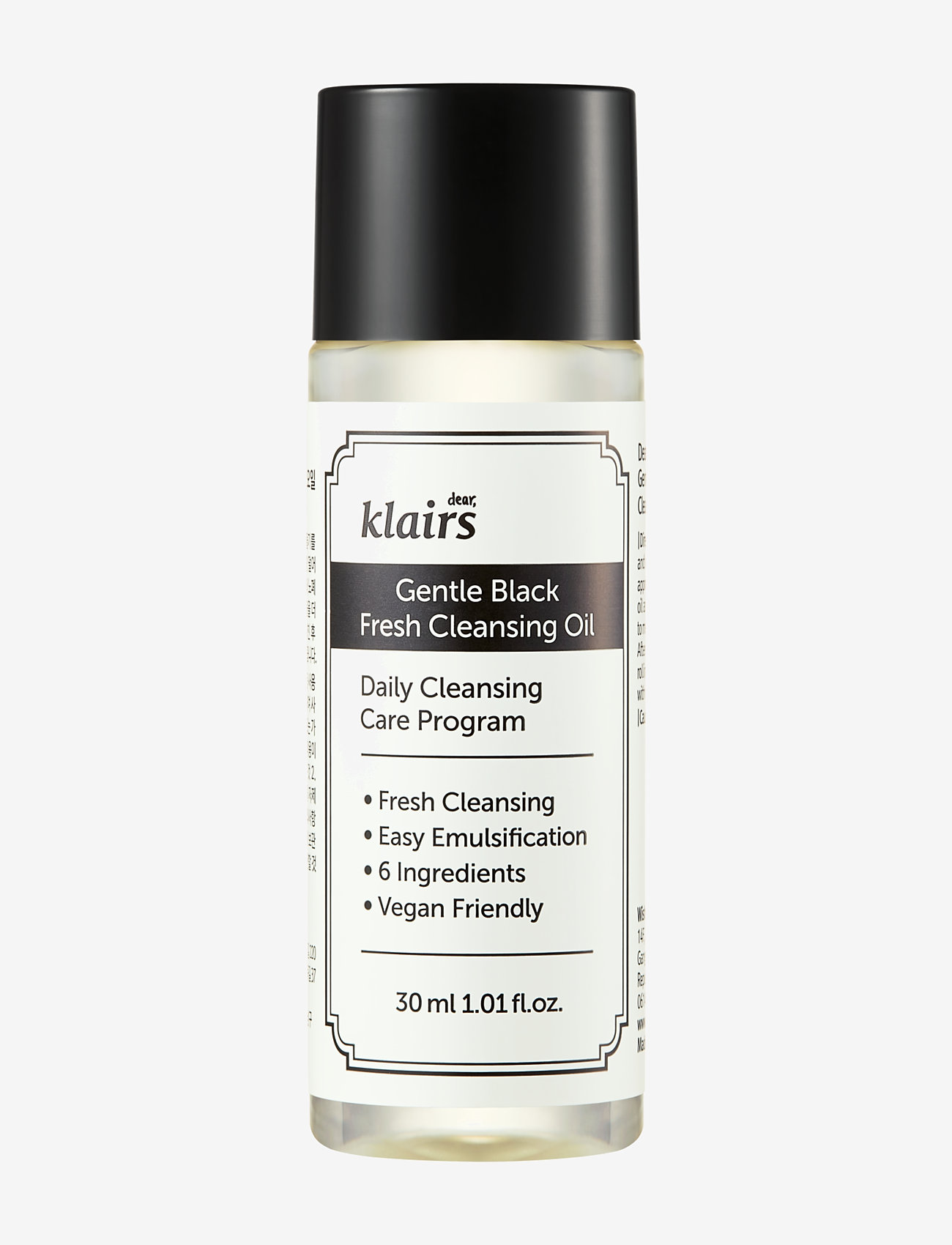 Klairs - Gentle Black Fresh Cleansing Oil Mini - renseolier - white - 0