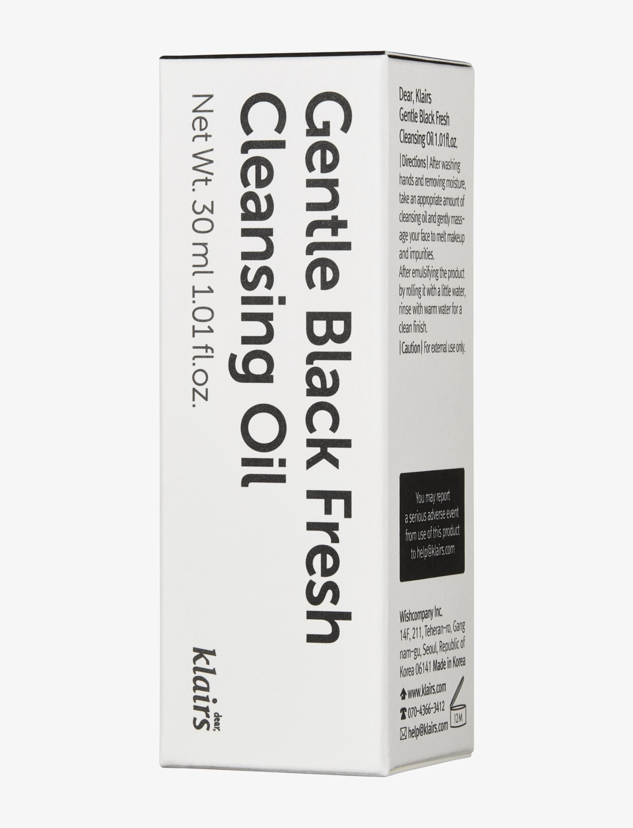Klairs - Gentle Black Fresh Cleansing Oil Mini - puhastavad õlid - white - 1