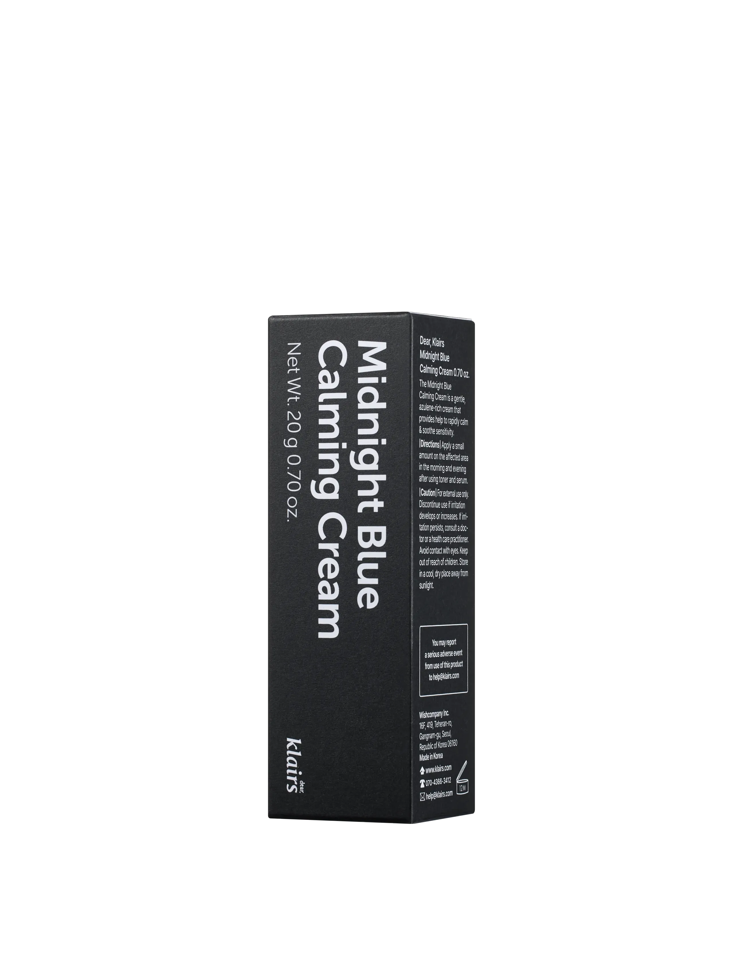 Klairs Midnight Blue Calming Cream 20G, 20 G, Nude, Fugtighedscreme > Natcreme, Dame