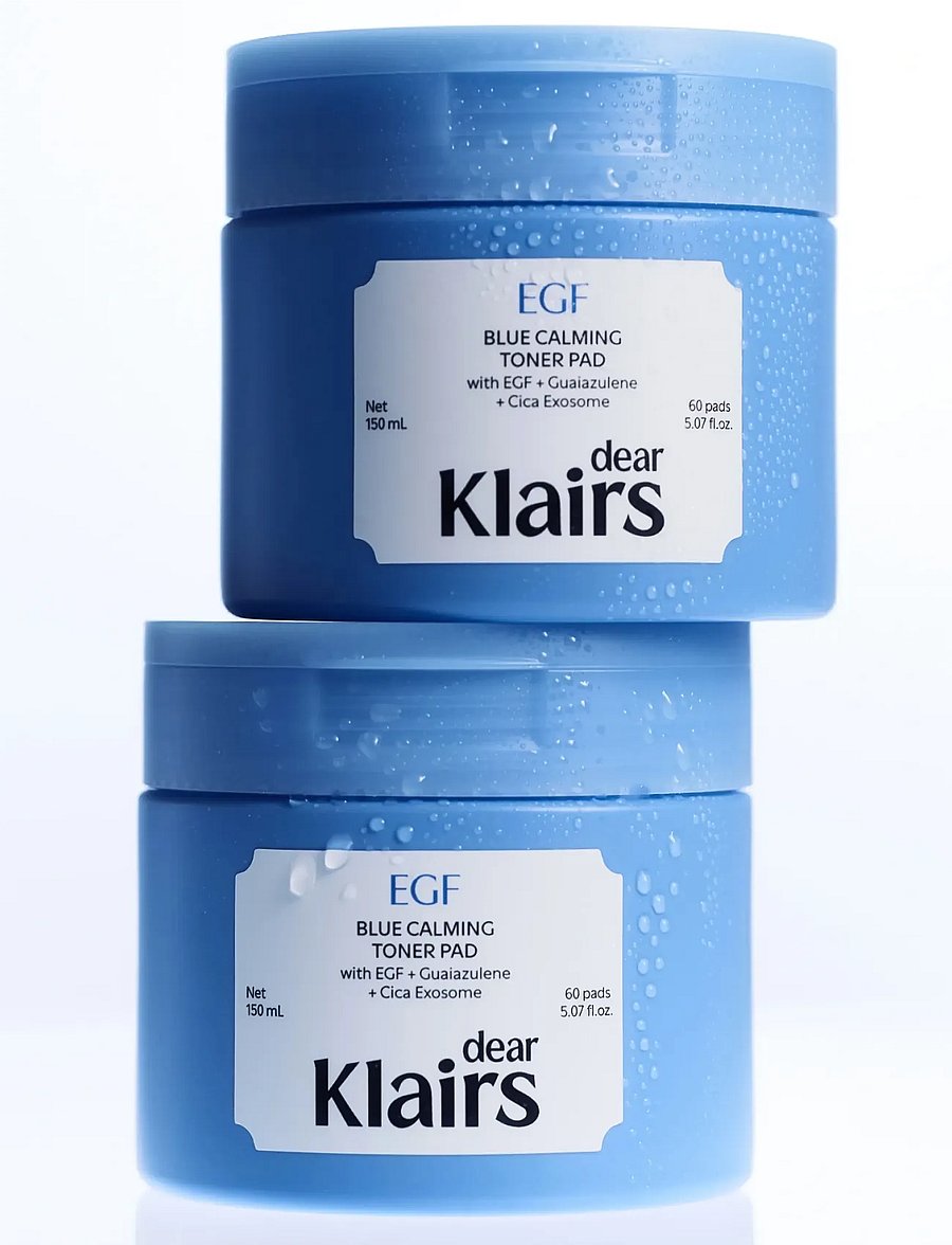 Klairs - KLAIRS EGF Blue Calming Toner Pad 150ml 60 Pad - toonikupadjad - white - 0