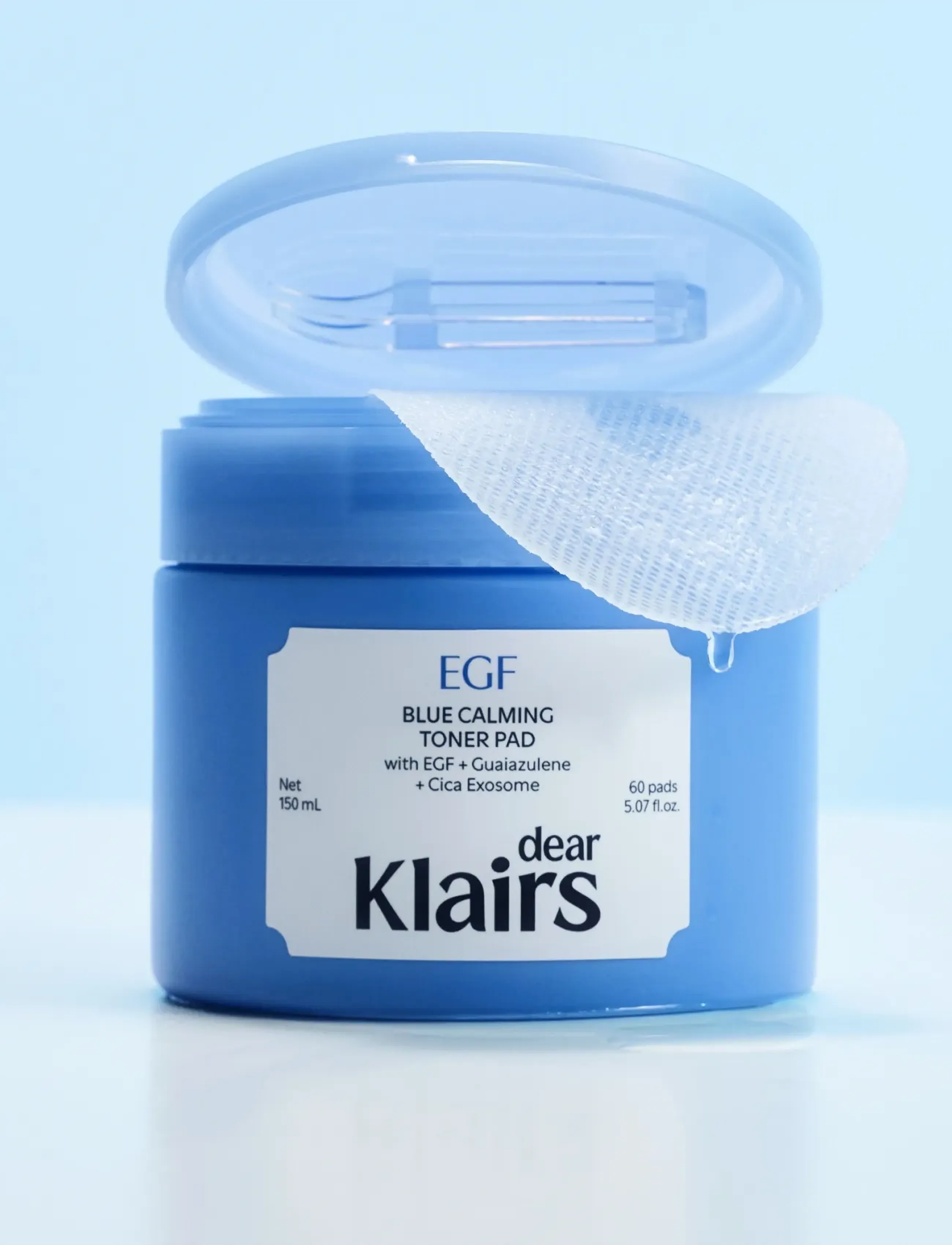 Klairs - KLAIRS EGF Blue Calming Toner Pad 150ml 60 Pad - toner pads - white - 3