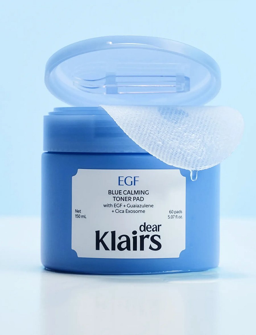 Klairs - KLAIRS EGF Blue Calming Toner Pad 150ml 60 Pad - toonikupadjad - white - 3