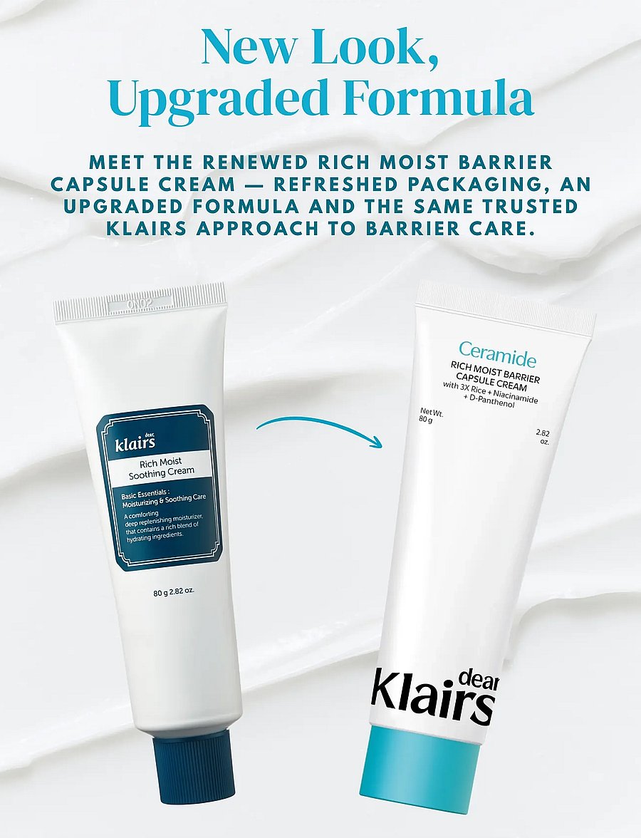 Klairs - Rich Moist Barrier Capsule Cream 80g - niisutajad - white - 0