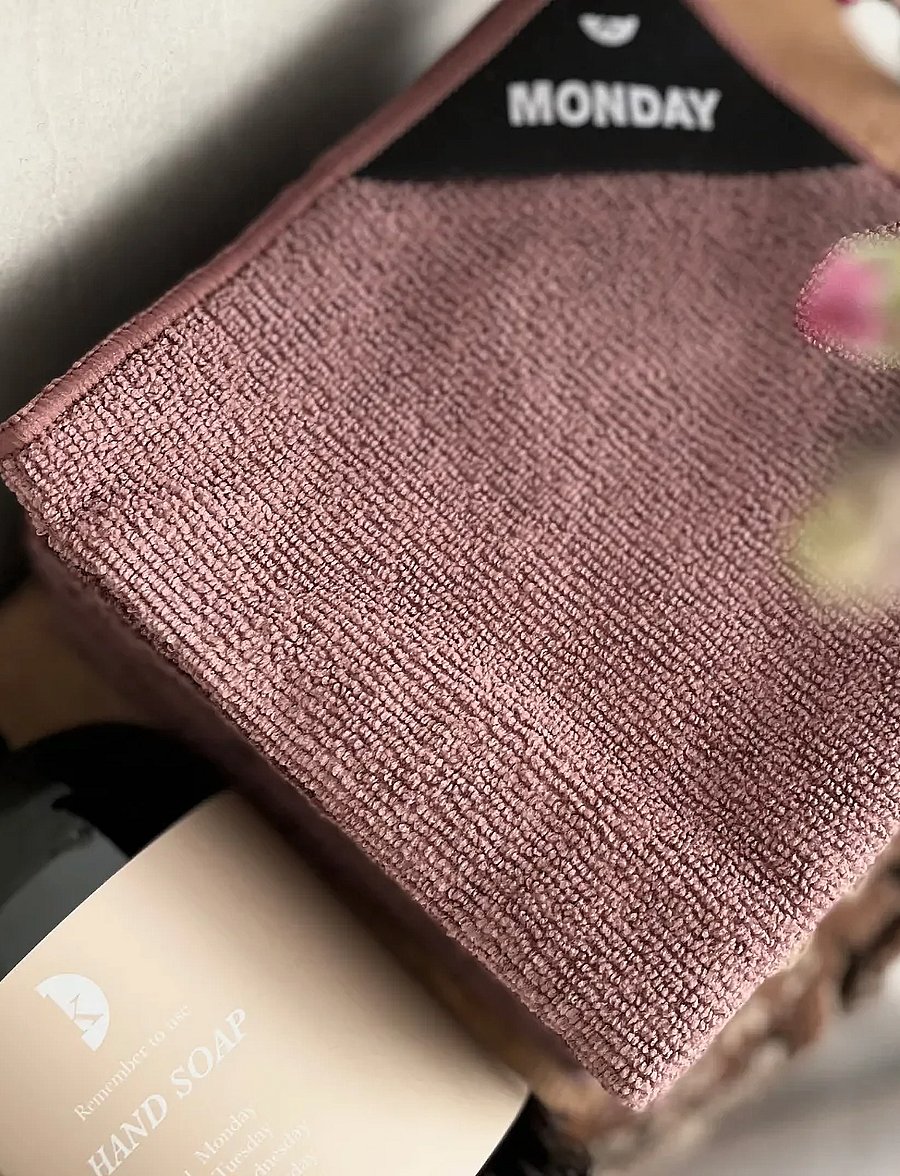 Klud - Kitchen cloth weekdays Mauve - madalaimad hinnad - mauve - 1